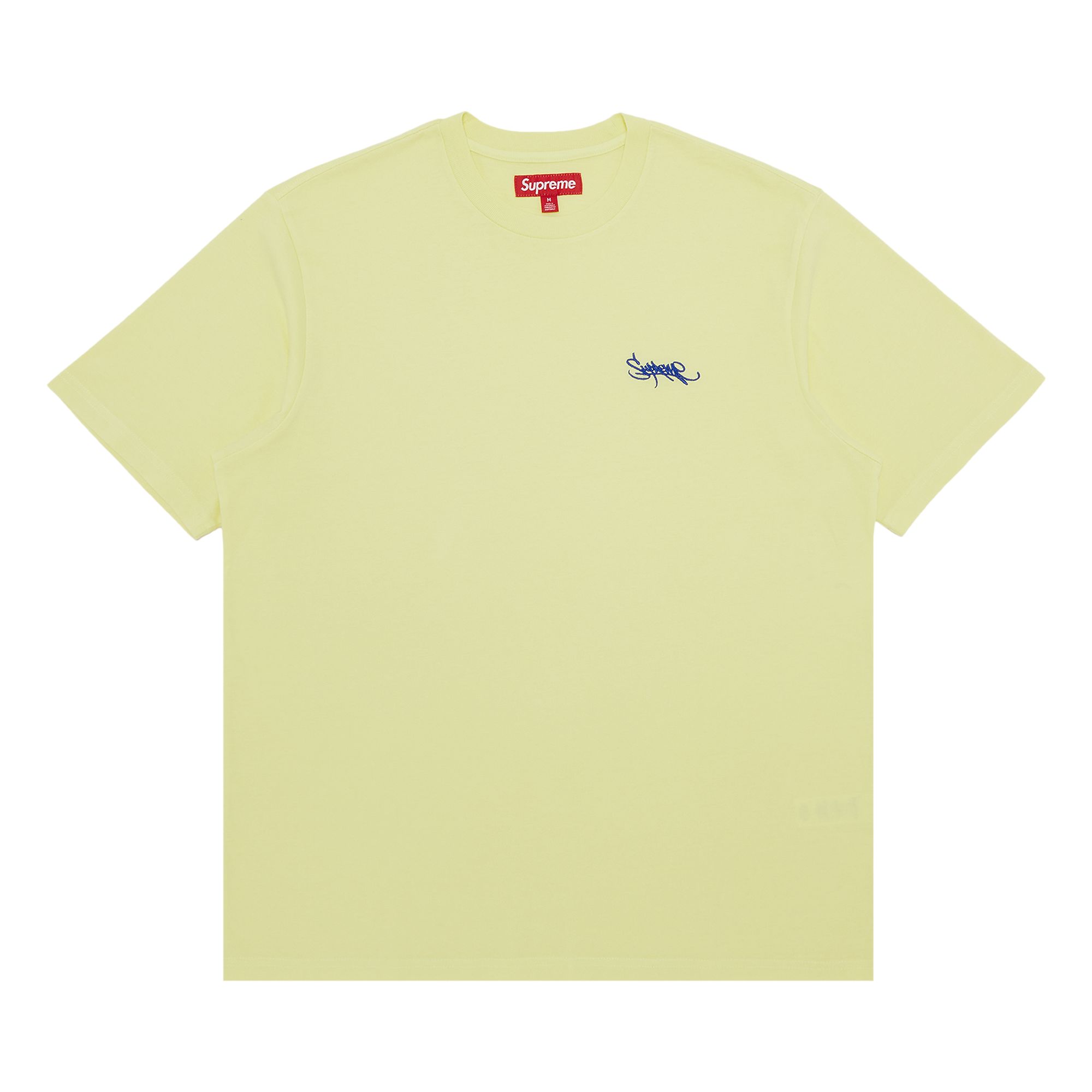 SUPREME SUPREME WASHED TAG SHORT-SLEEVE TOP 'BRIGHT YELLOW'