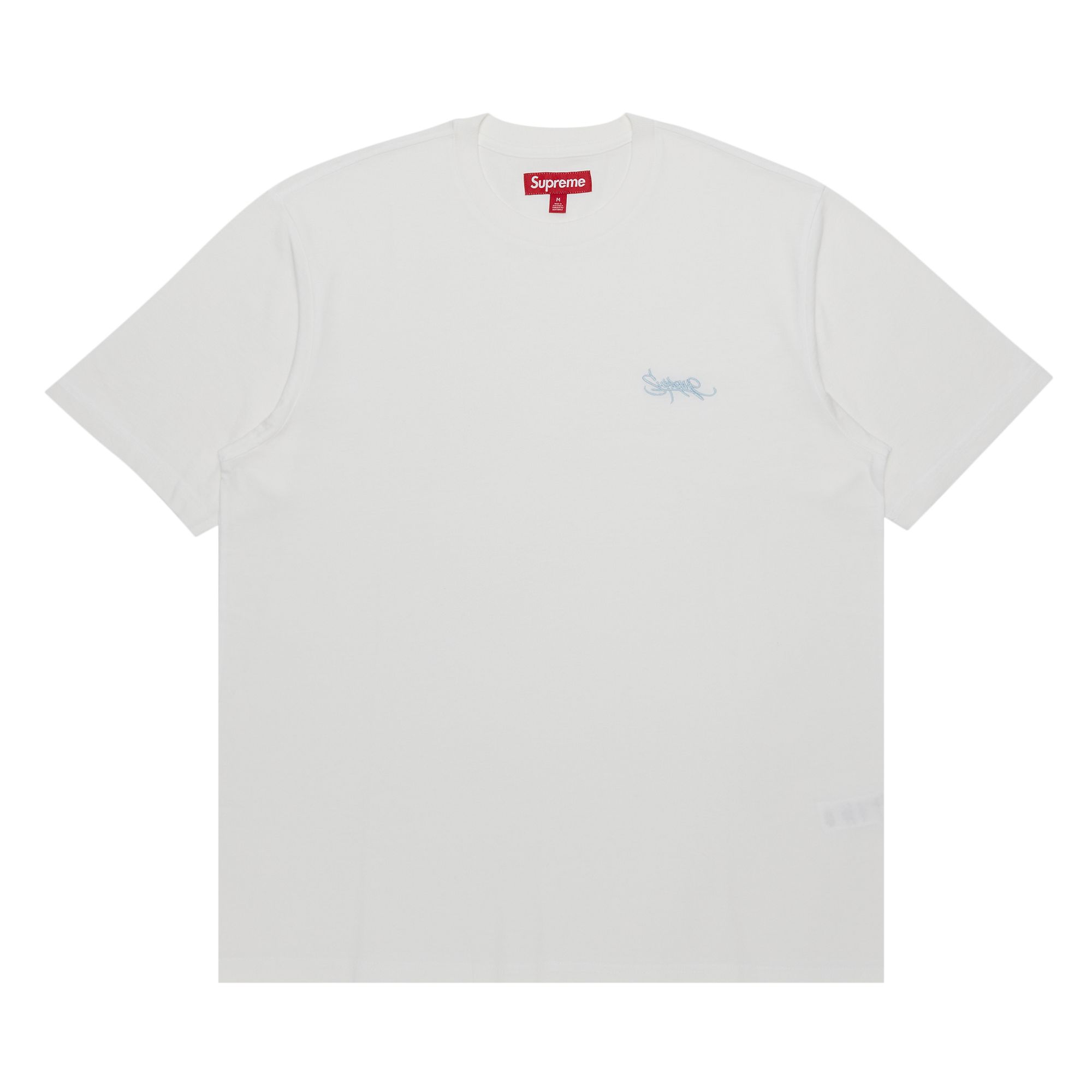 SUPREME SUPREME WASHED TAG SHORT-SLEEVE TOP 'WHITE'