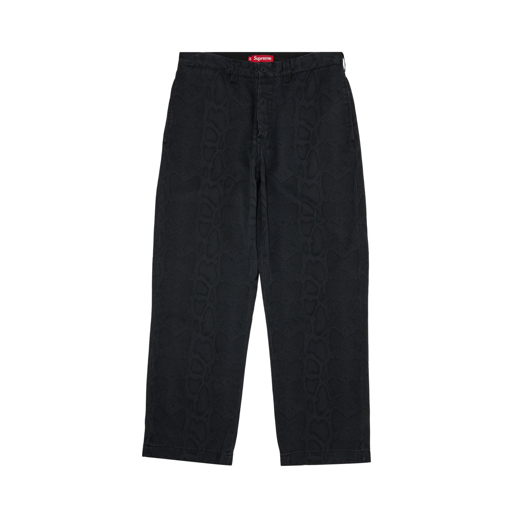 SUPREME SUPREME SNAKE PRINT CHINO PANT 'CHARCOAL'