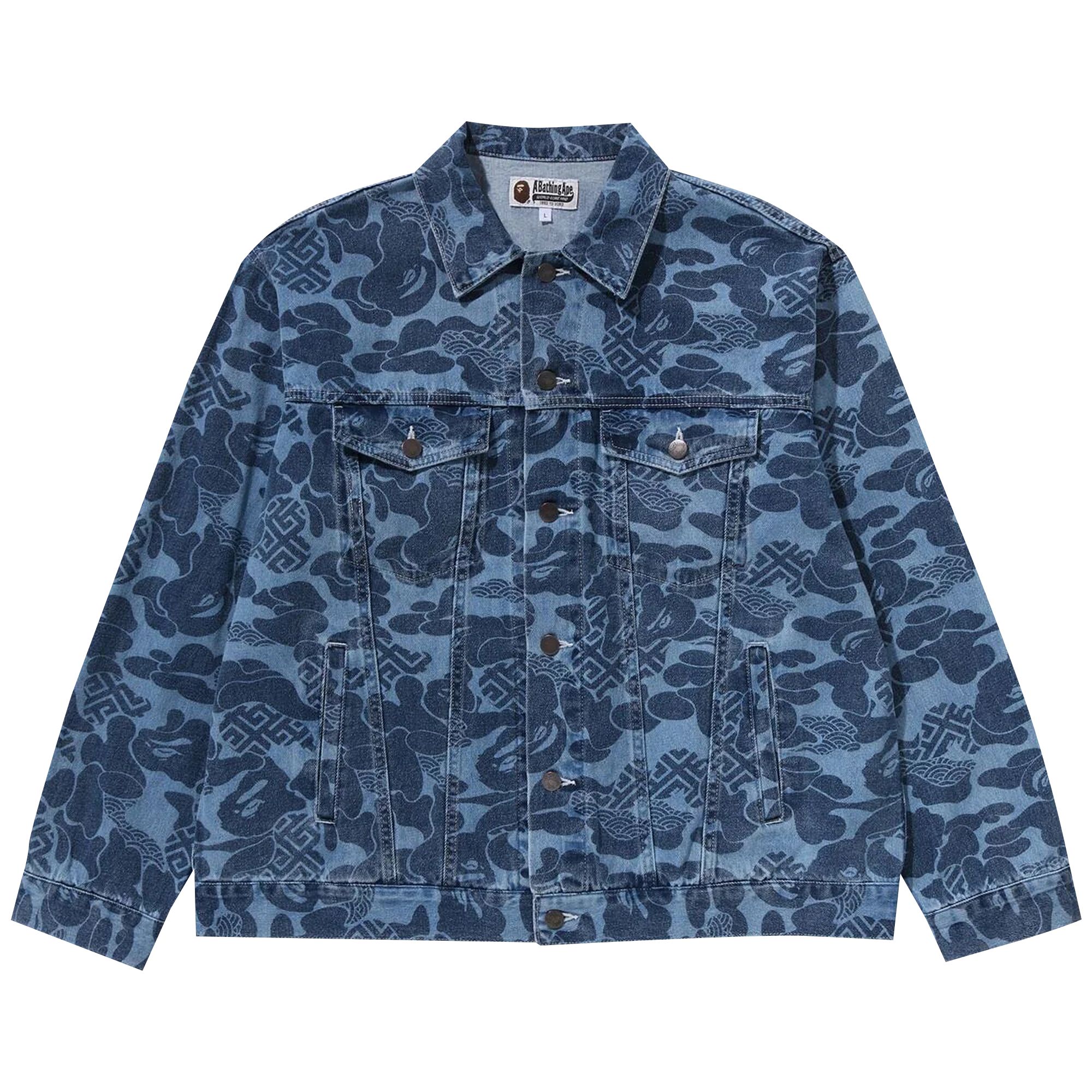 BAPE Asia Camo Denim Jacket 'Indigo' | Blue | Men's Size L