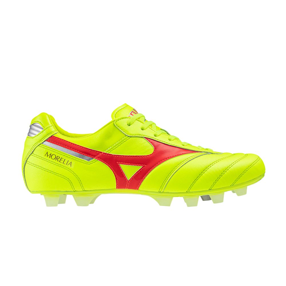 Mizuno Morelia 2 Made in Japan 'Safety Yellow Fiery Coral' | Men's Size 9.5 - 540136-3E1Z
