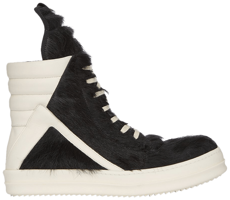 Rick Owens Lido Runway Geobasket High 'Black Milk'