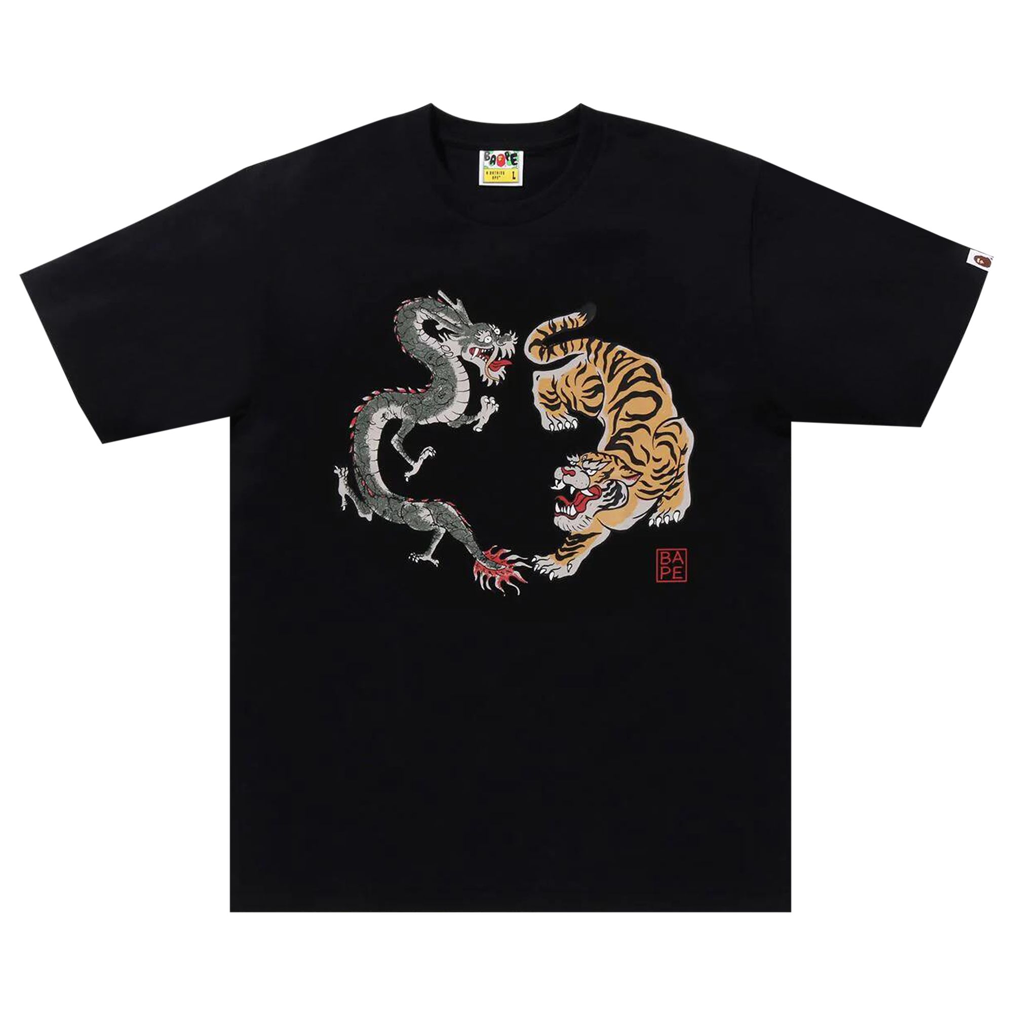 BAPE Japan Culture Tiger And Dragon Tee 'Black' | Men's Size S