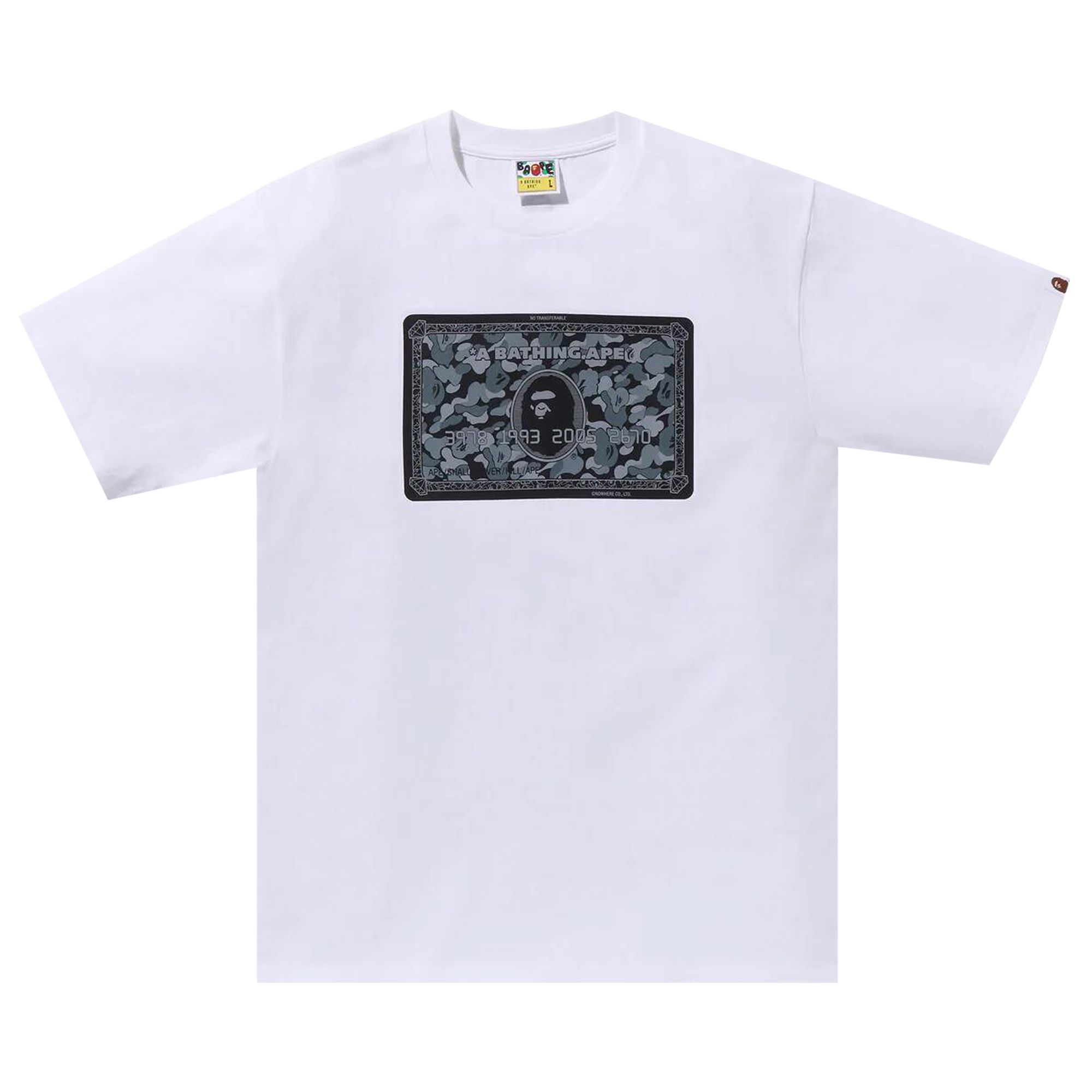 BAPE BAPE CARD TEE 'WHITE/BLACK'