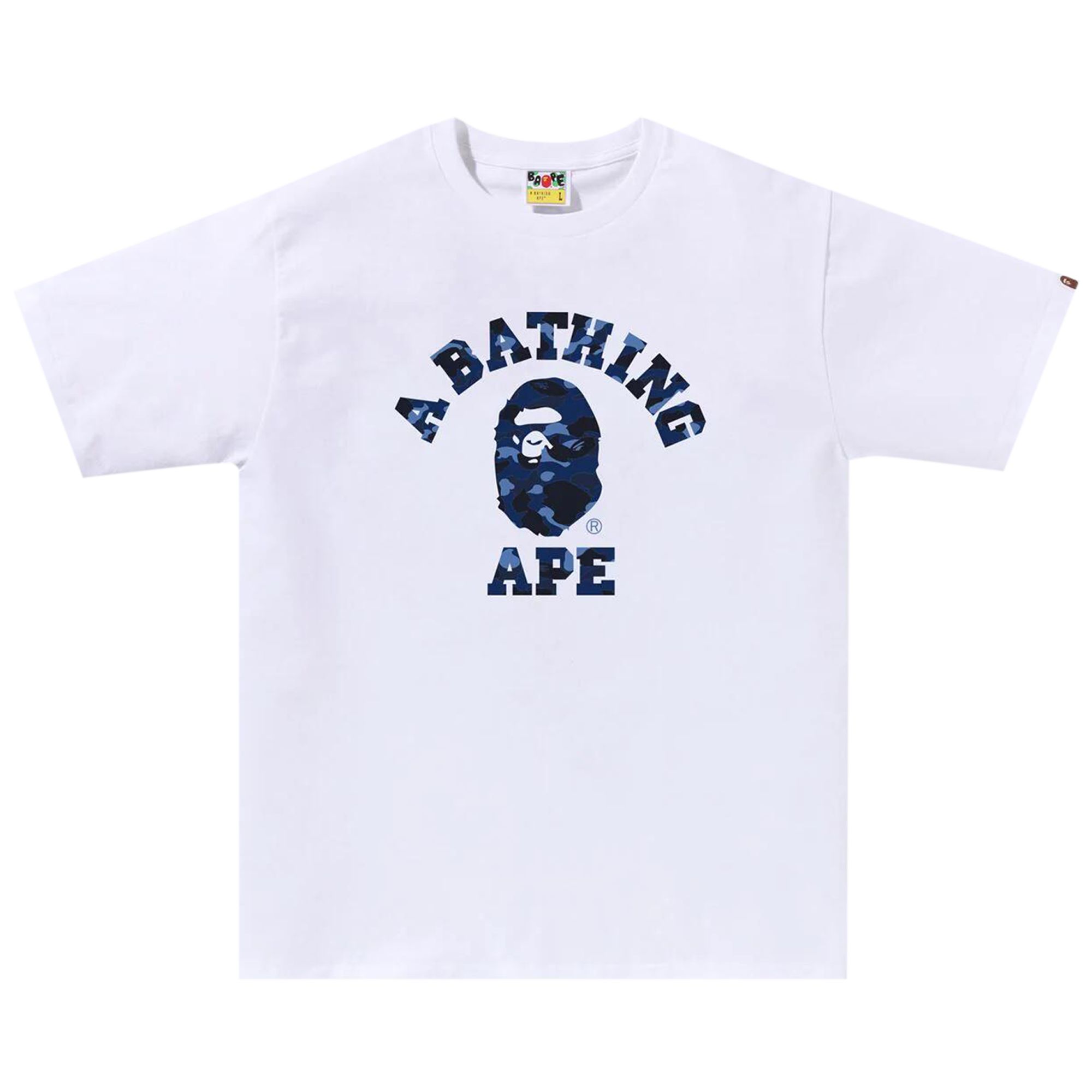 BAPE BAPE COLOR CAMO COLLEGE TEE 'WHITE/NAVY'