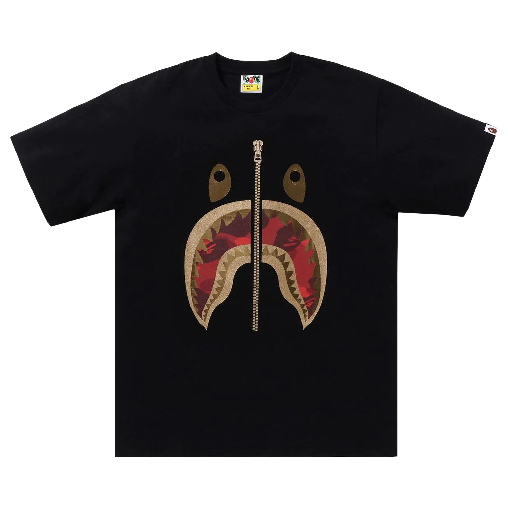 BAPE BAPE COLOR CAMO SHARK TEE 'BLACK/RED'