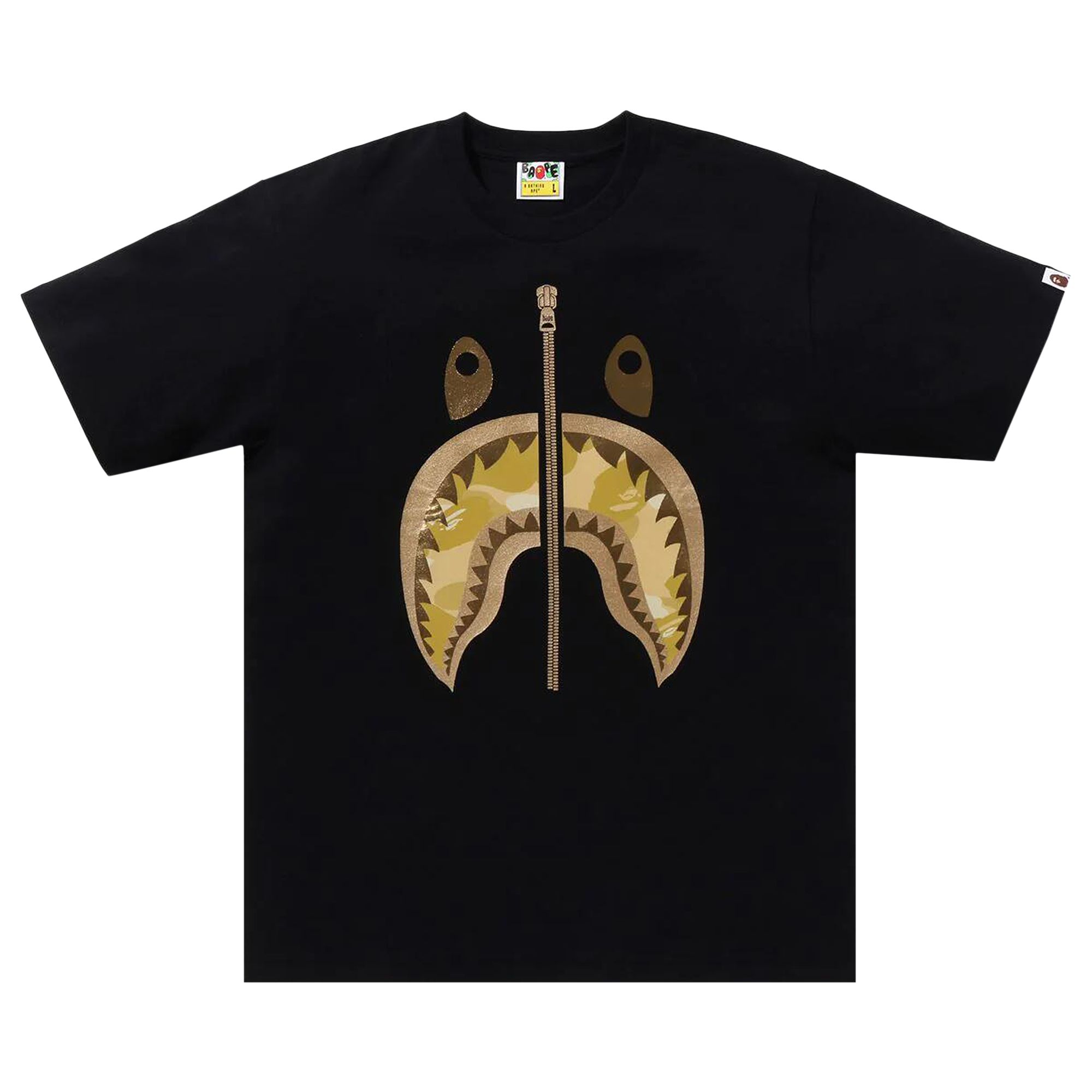 BAPE BAPE COLOR CAMO SHARK TEE 'BLACK/YELLOW'