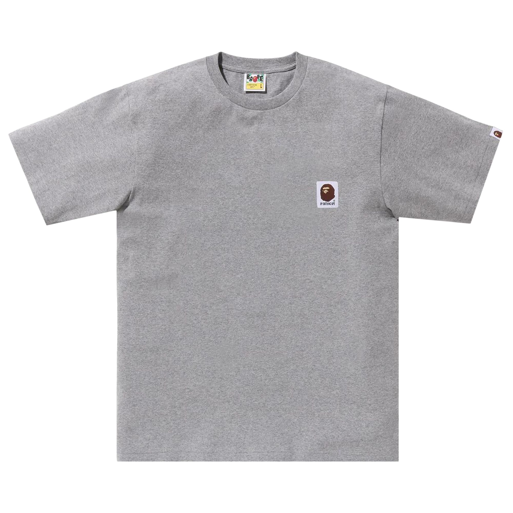 Pre-owned Bape Ape Head Label Tee 'grey' | Men's Size L