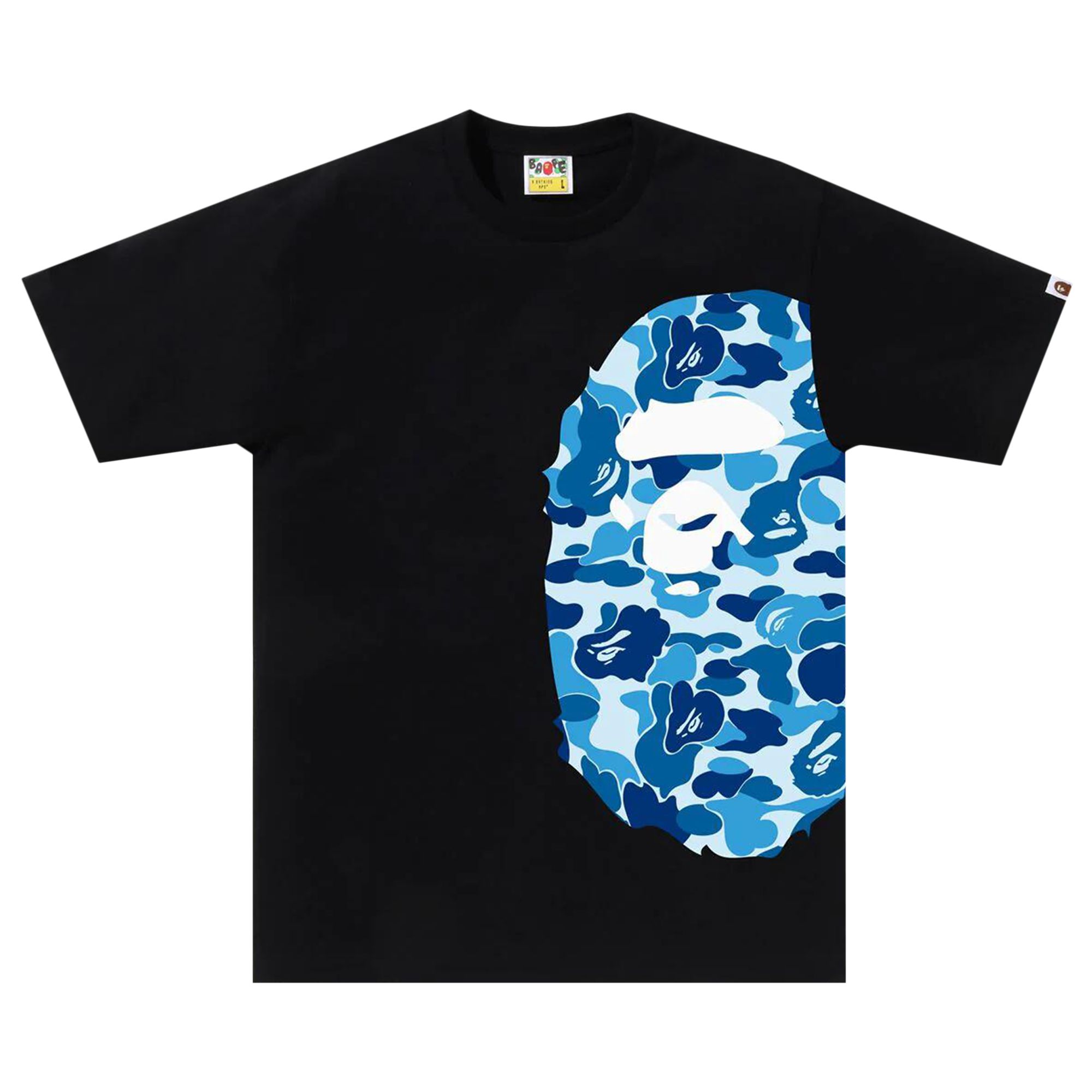 BAPE BAPE ABC CAMO SIDE BIG APE HEAD TEE 'BLACK/BLUE'