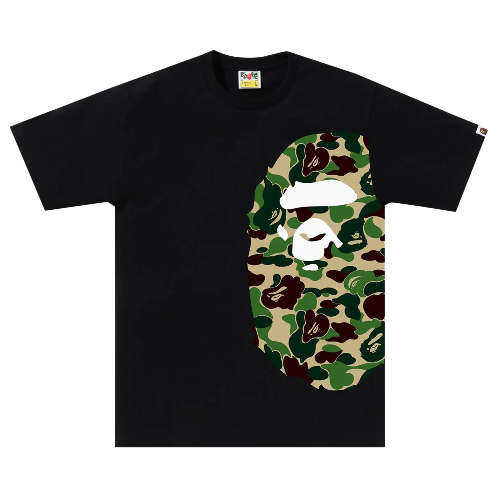 BAPE BAPE ABC CAMO SIDE BIG APE HEAD TEE 'BLACK/GREEN'