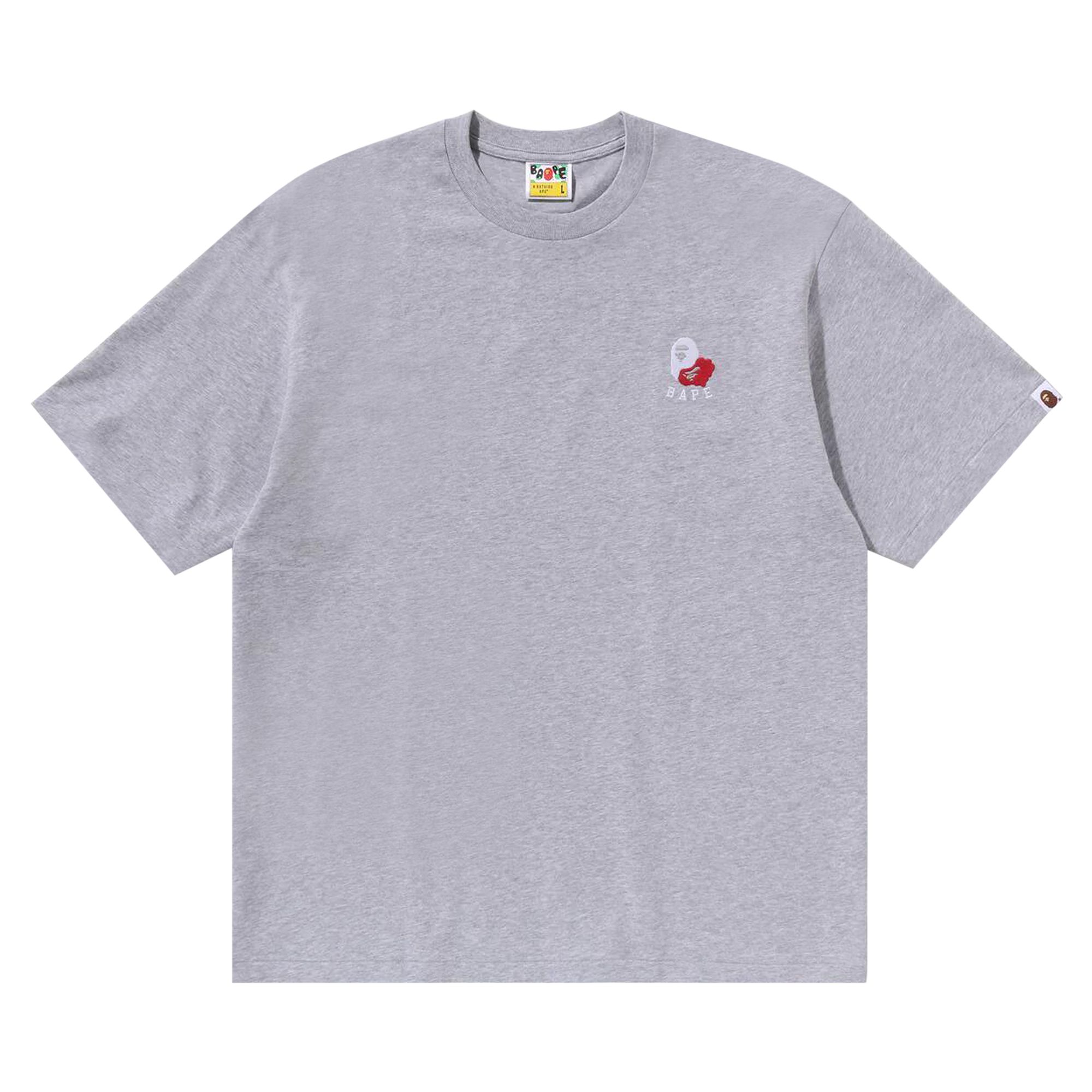 BAPE BAPE APE HEAD 2 POINT RELAXED FIT TEE 'GREY'