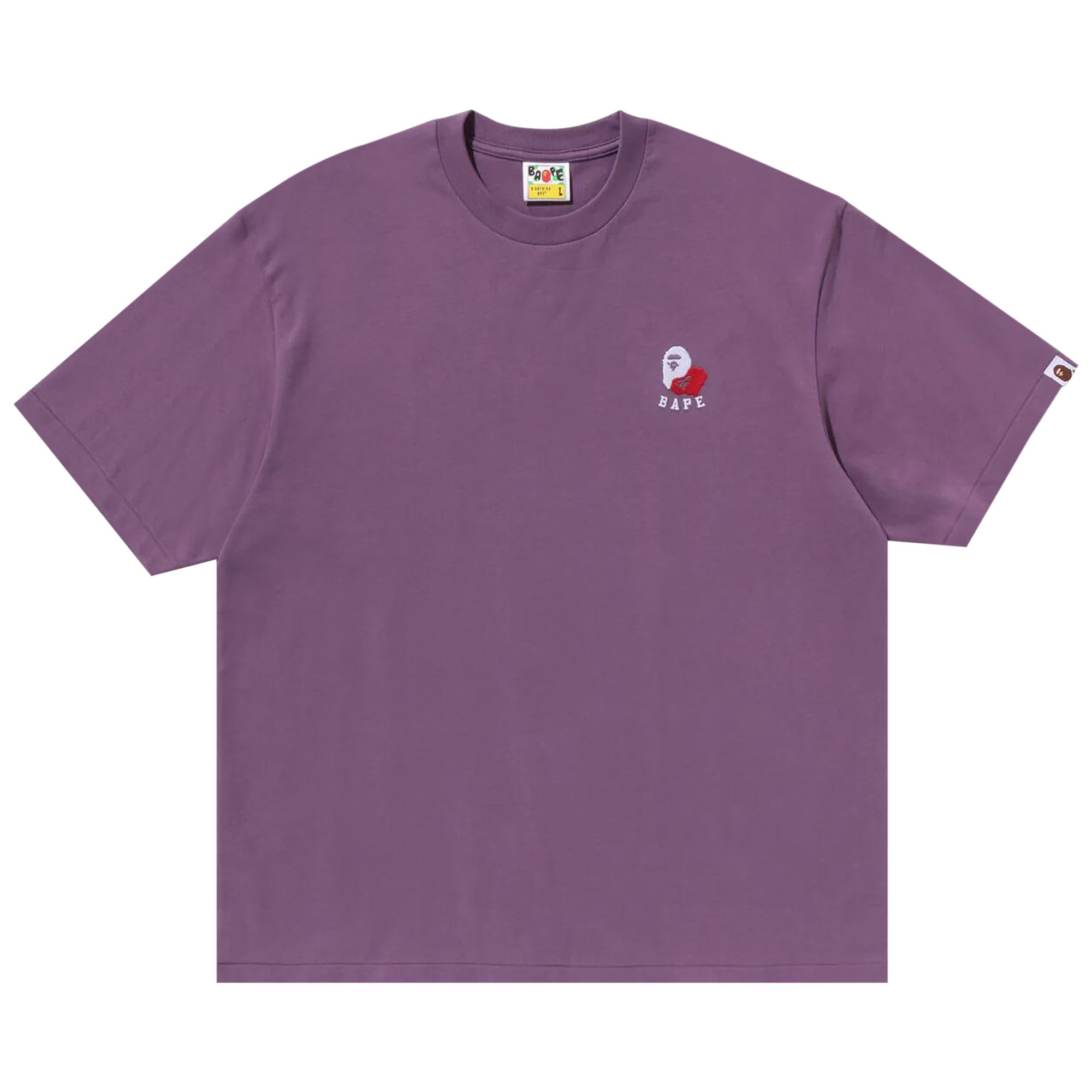 BAPE BAPE APE HEAD 2 POINT RELAXED FIT TEE 'PURPLE'