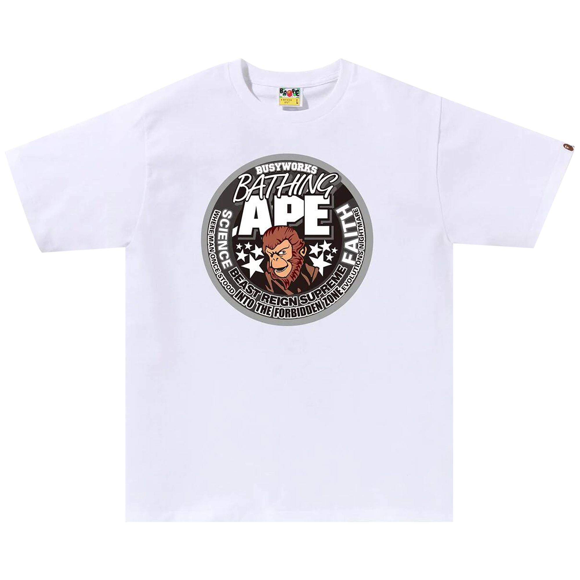 BAPE BAPE BUSY WORKS BATHING APE TEE 'WHITE'