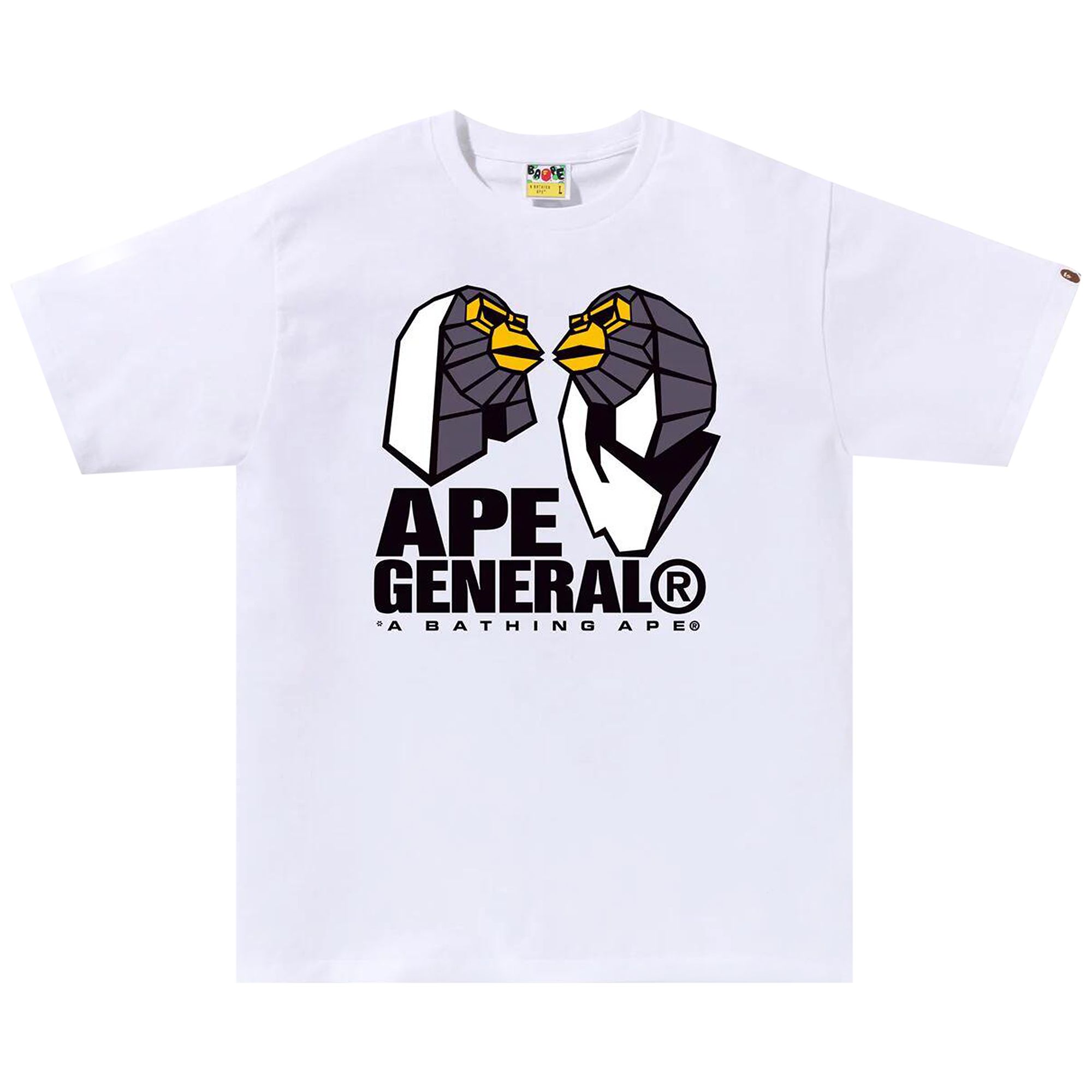 Pre-owned Bape Ape General Tee 'white'