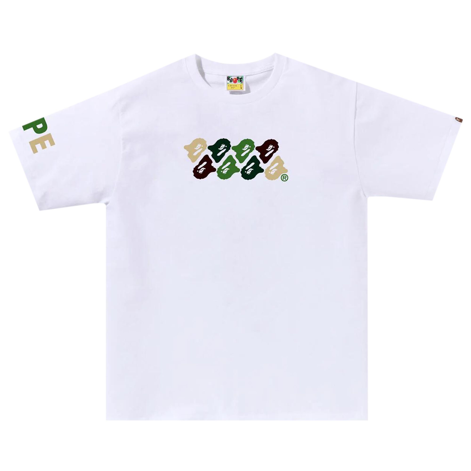 BAPE BAPE ABC CAMO TEE 'WHITE/GREEN'