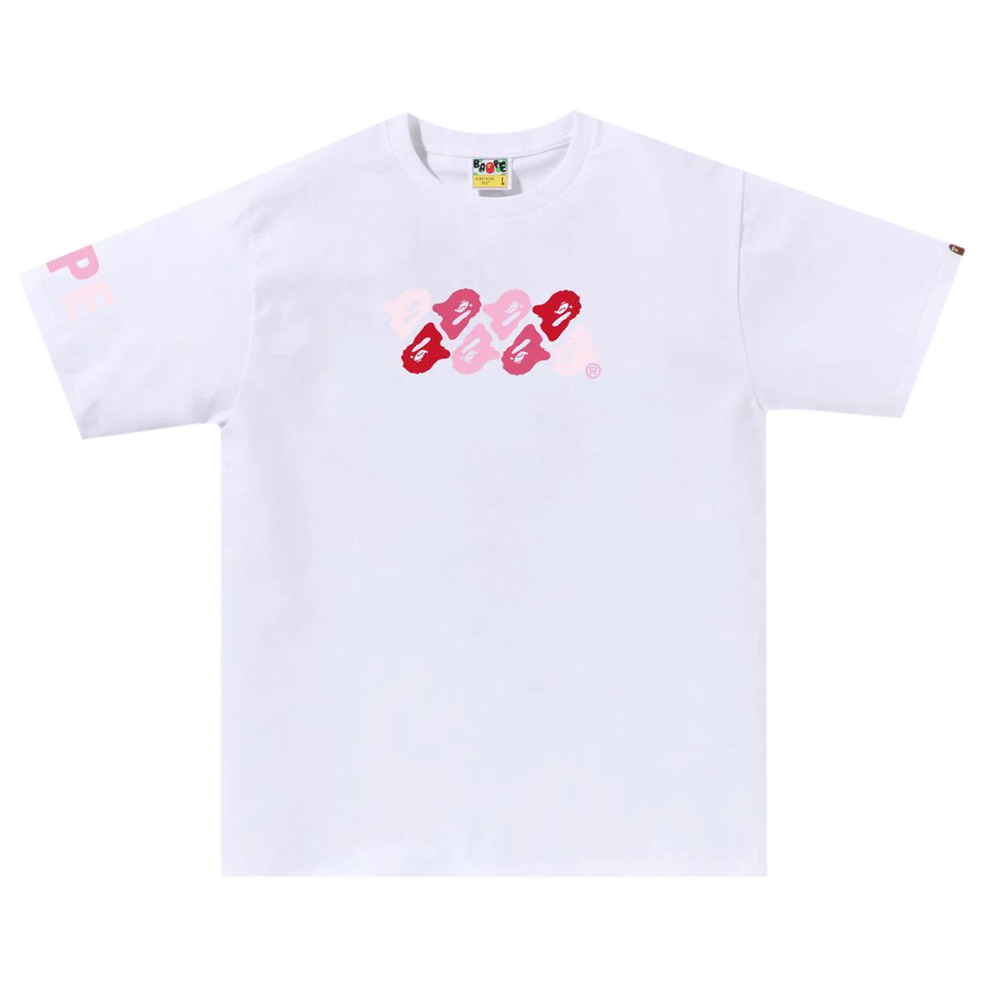 BAPE ABC Camo Tee 'White/Pink' | Men's Size 2XL