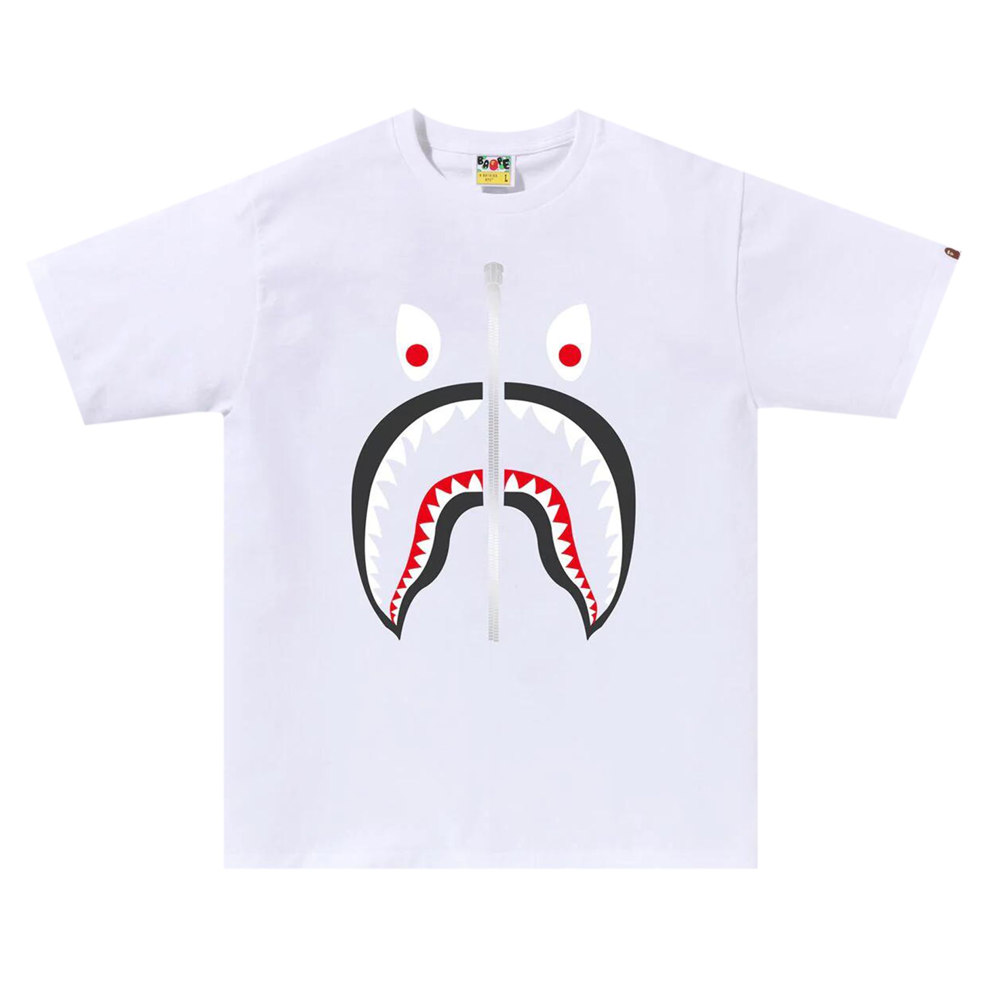BAPE BAPE MAD SHARK TEE 'WHITE'