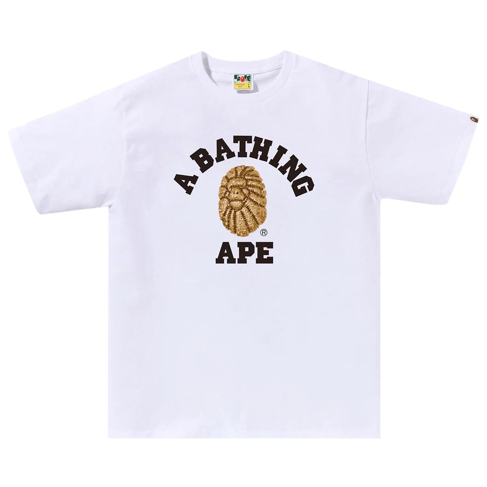 Pre-owned Bape Jewels College Tee 'white'