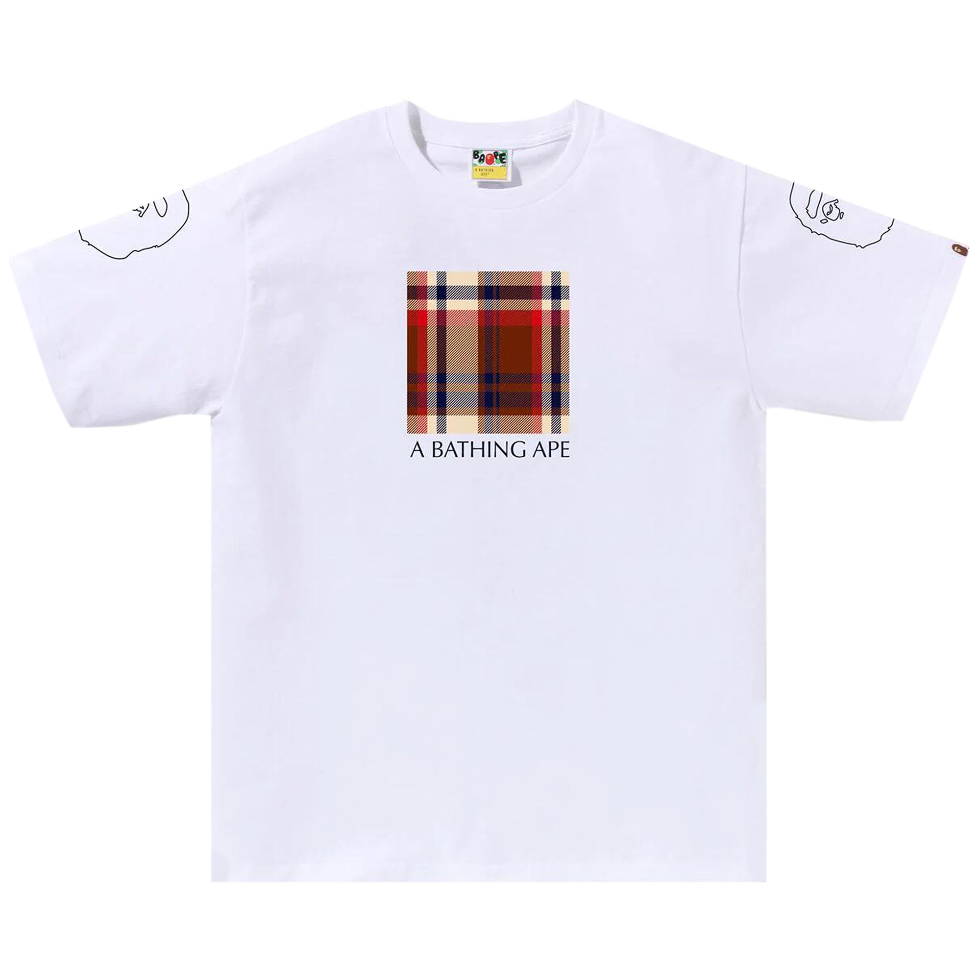 Pre-owned Bape Check Box Tee 'white' | Men's Size Xxl