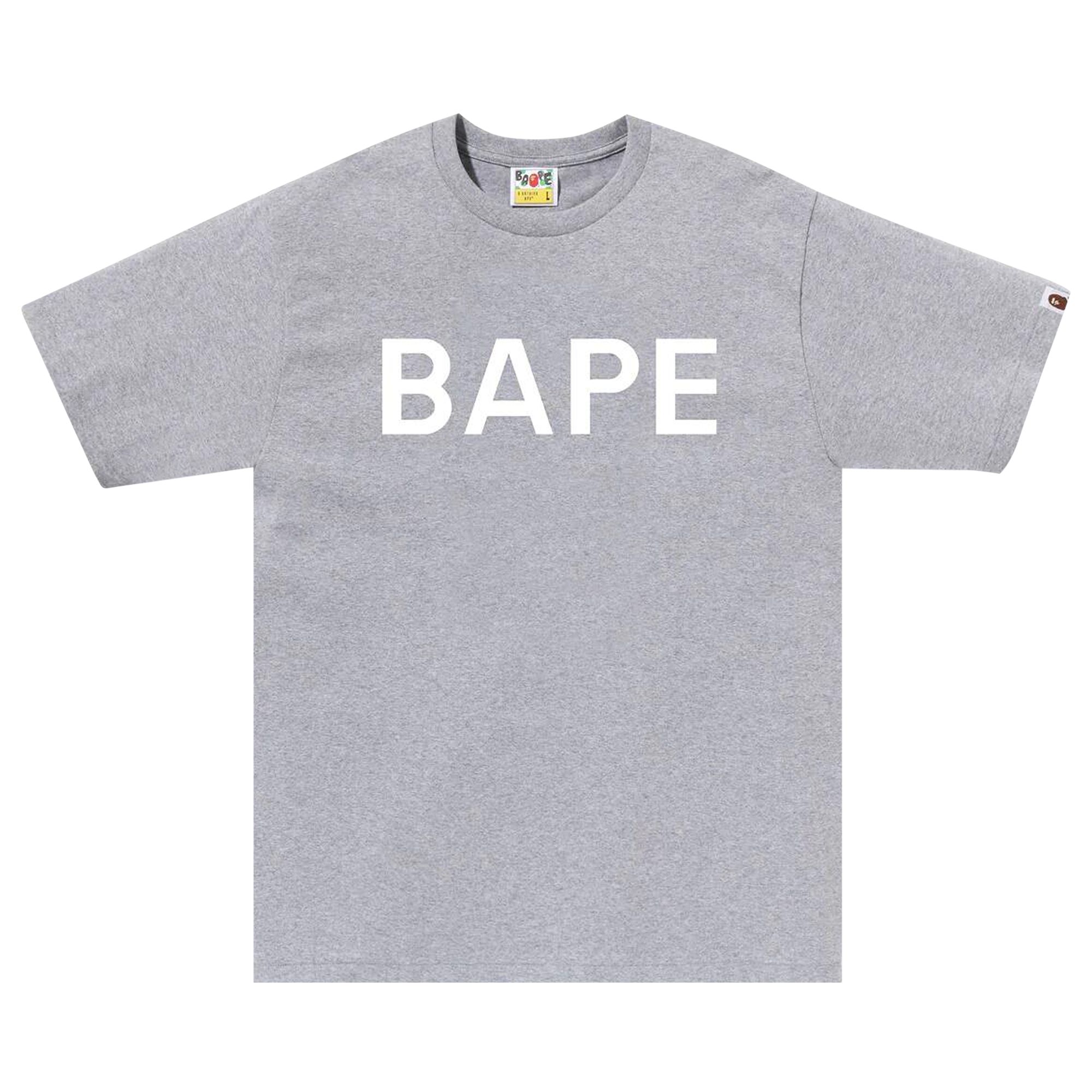 Pre-owned Bape Logo Tee 'grey' | Men's Size L