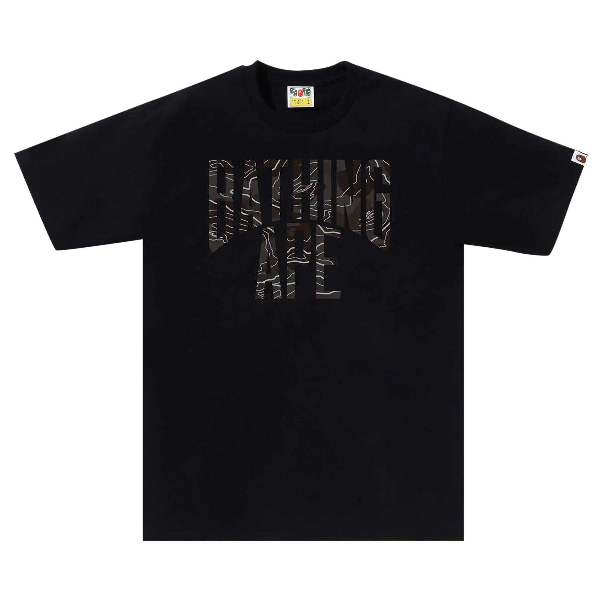 BAPE Pre-owned Layered Line Camo Nyc Logo Tee 'black/black' | Men's Size S