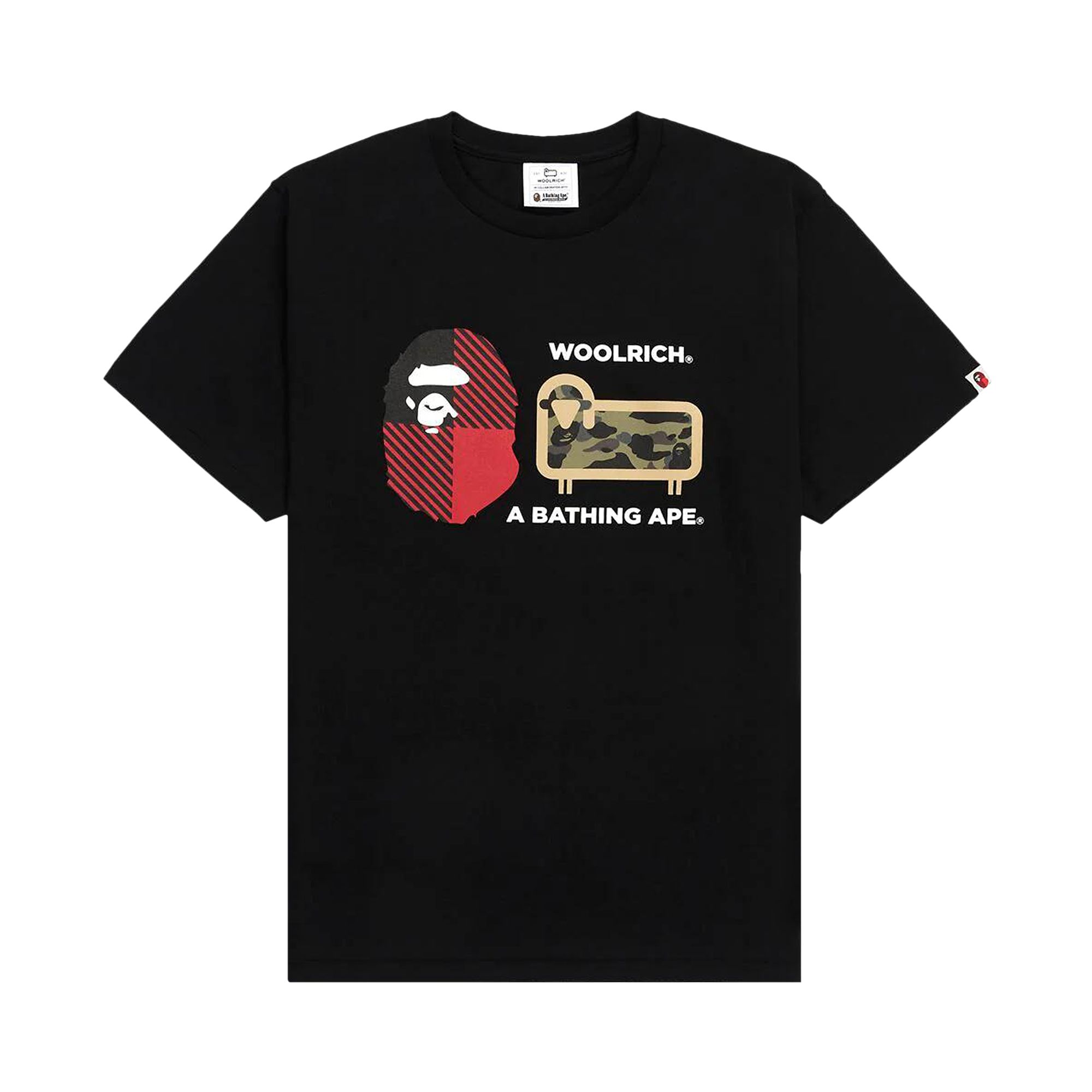 Pre-owned Bape X Woolrich Tee 'black' | Men's Size Xl