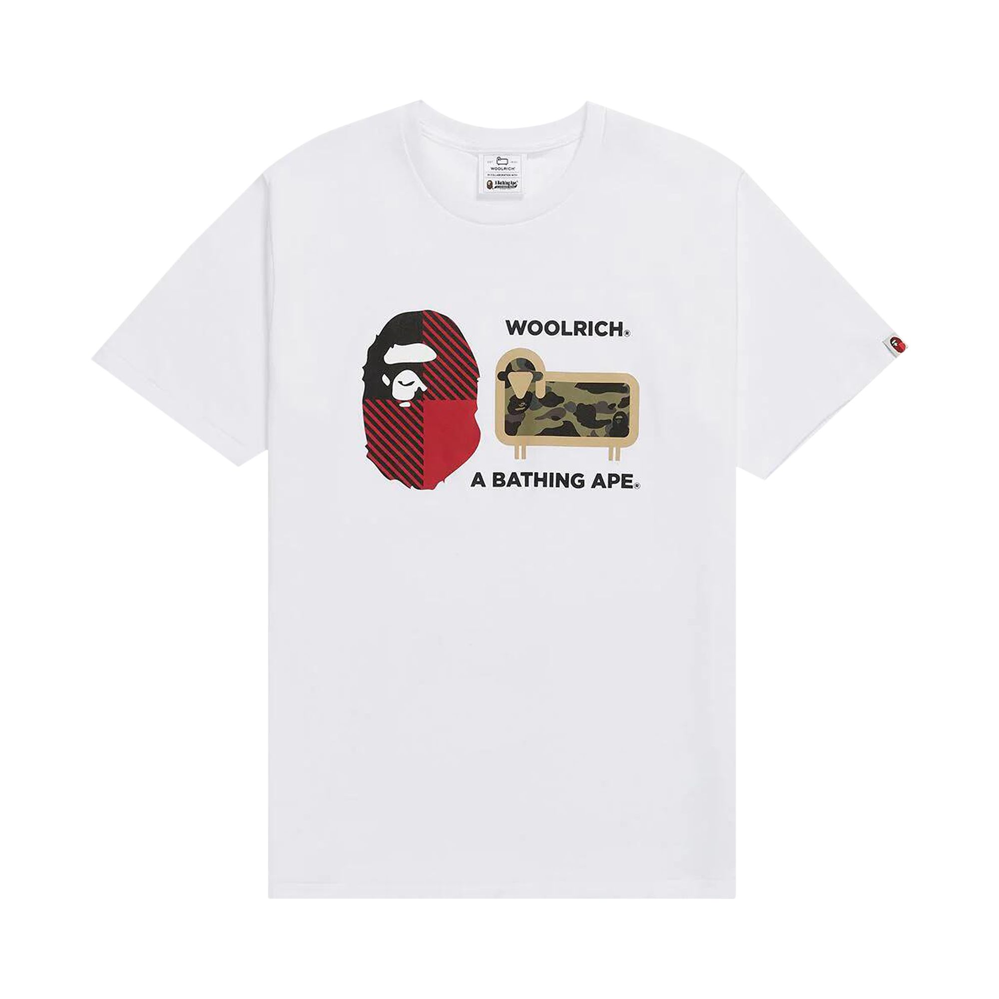 Pre-owned Bape X Woolrich Tee 'white' | Men's Size Xxl