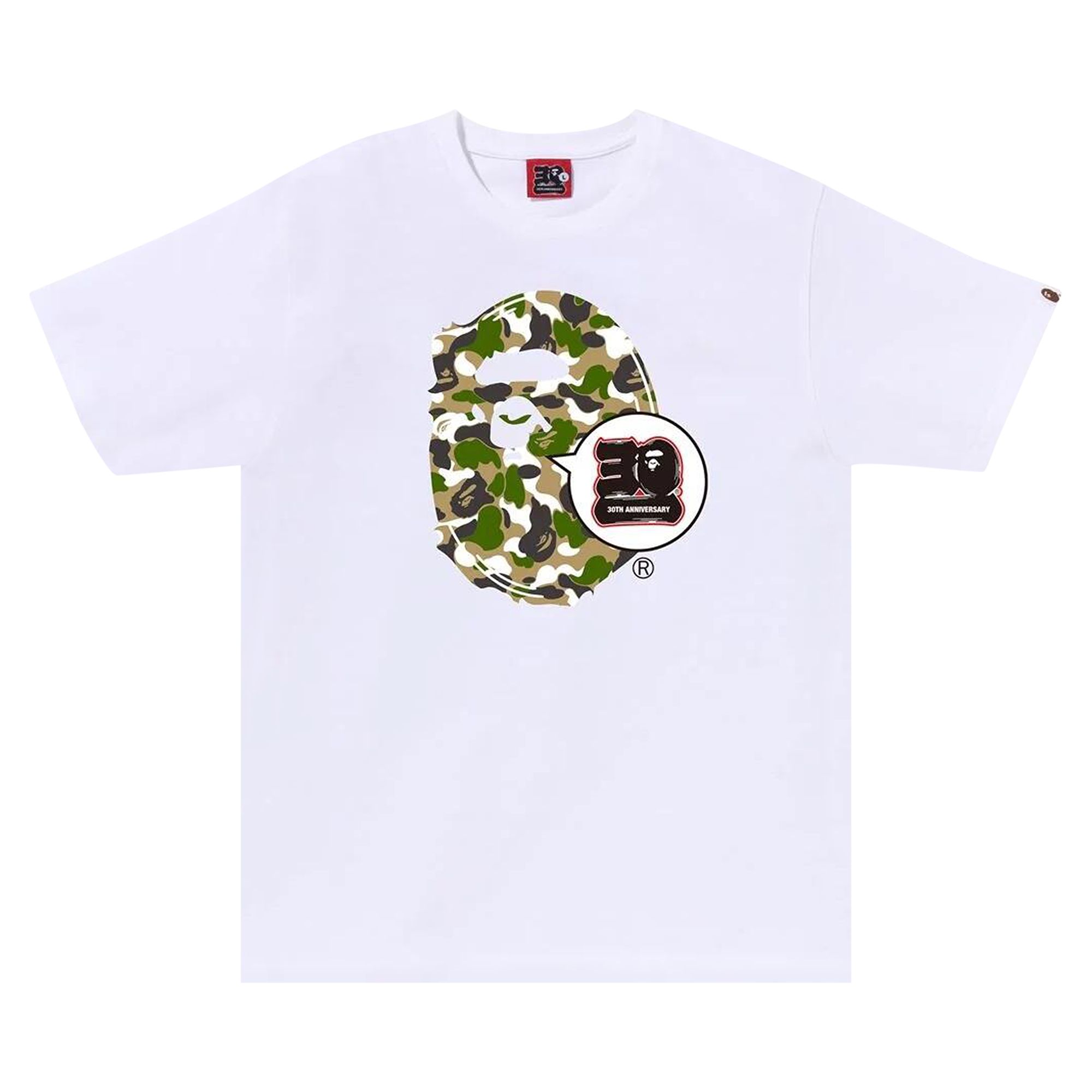 BAPE BAPE STORE ZOZOTOWN 30TH ANNIVERSARY APE HEAD TEE SET 'WHITE'