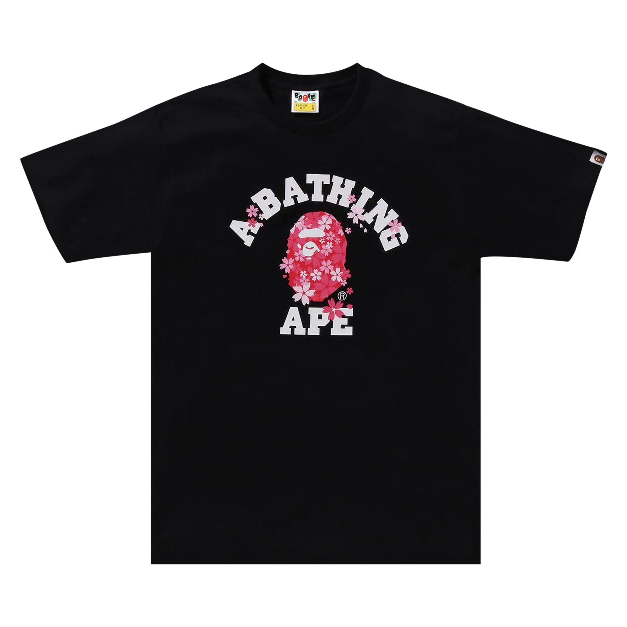 BAPE BAPE SAKURA COLLEGE TEE 'BLACK'