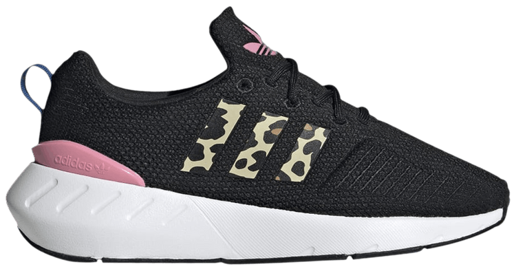 Size 5.0 Swift Run 22 J Black Pink Bliss Leopard
