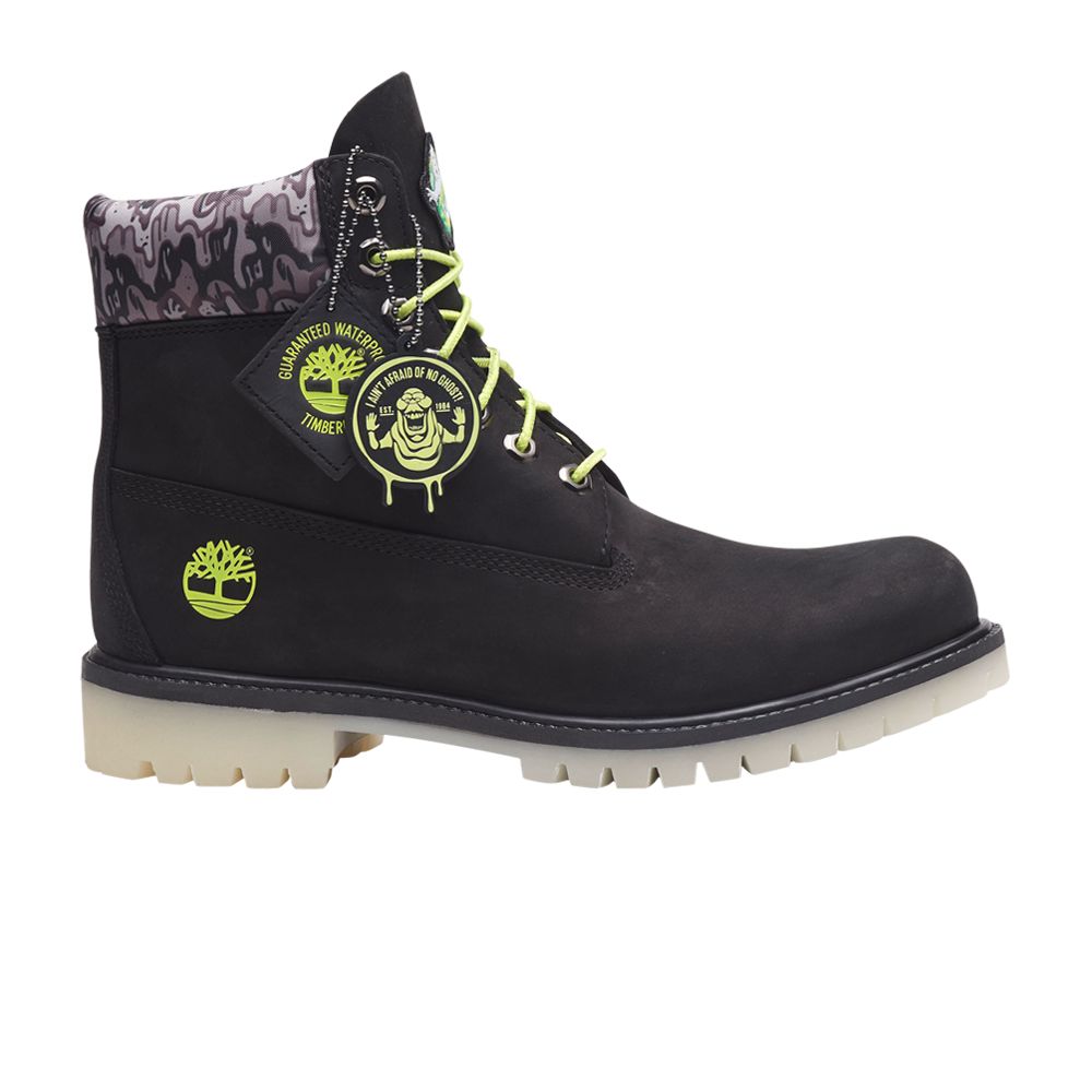 Pre-owned Timberland Ghostbusters X 6 Inch Premium Boot 'slimer' | Black | Men's Size 10