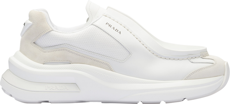 Prada Systeme Brushed Leather Sneaker 'White'