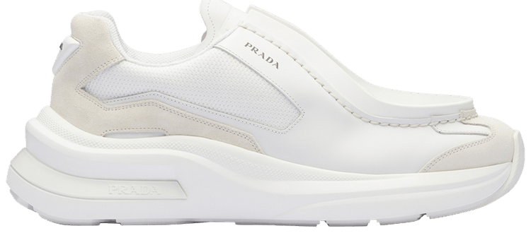 Prada Systeme Brushed Leather Sneaker 'White'