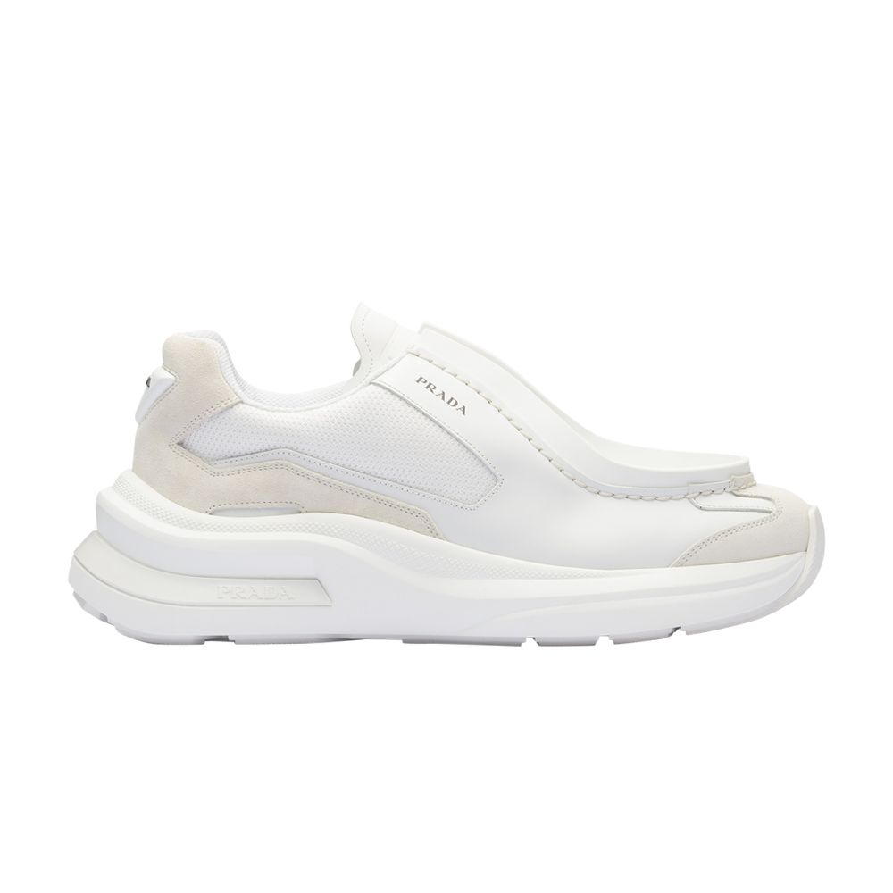 PRADA PRADA SYSTEME BRUSHED LEATHER SNEAKER 'WHITE'
