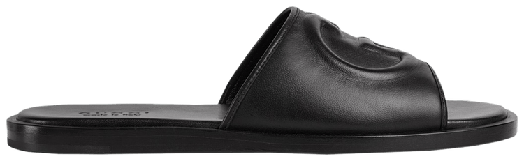 Gucci Slide Sandal Interlocking G   Black