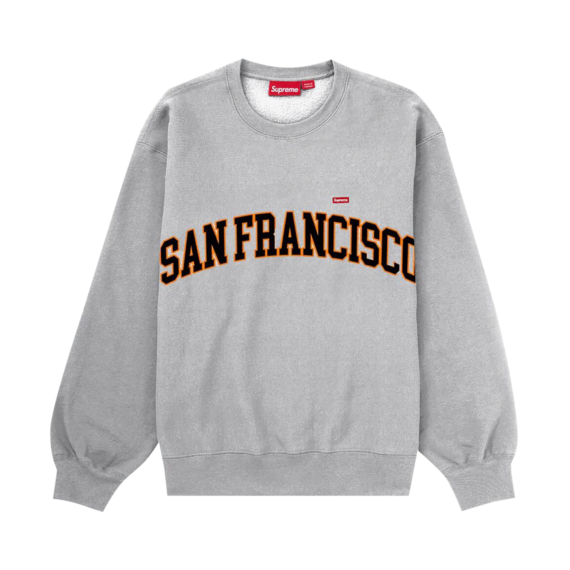 SUPREME SUPREME SMALL BOX SHOP CREWNECK - SAN FRANCISCO 'HEATHER GREY'