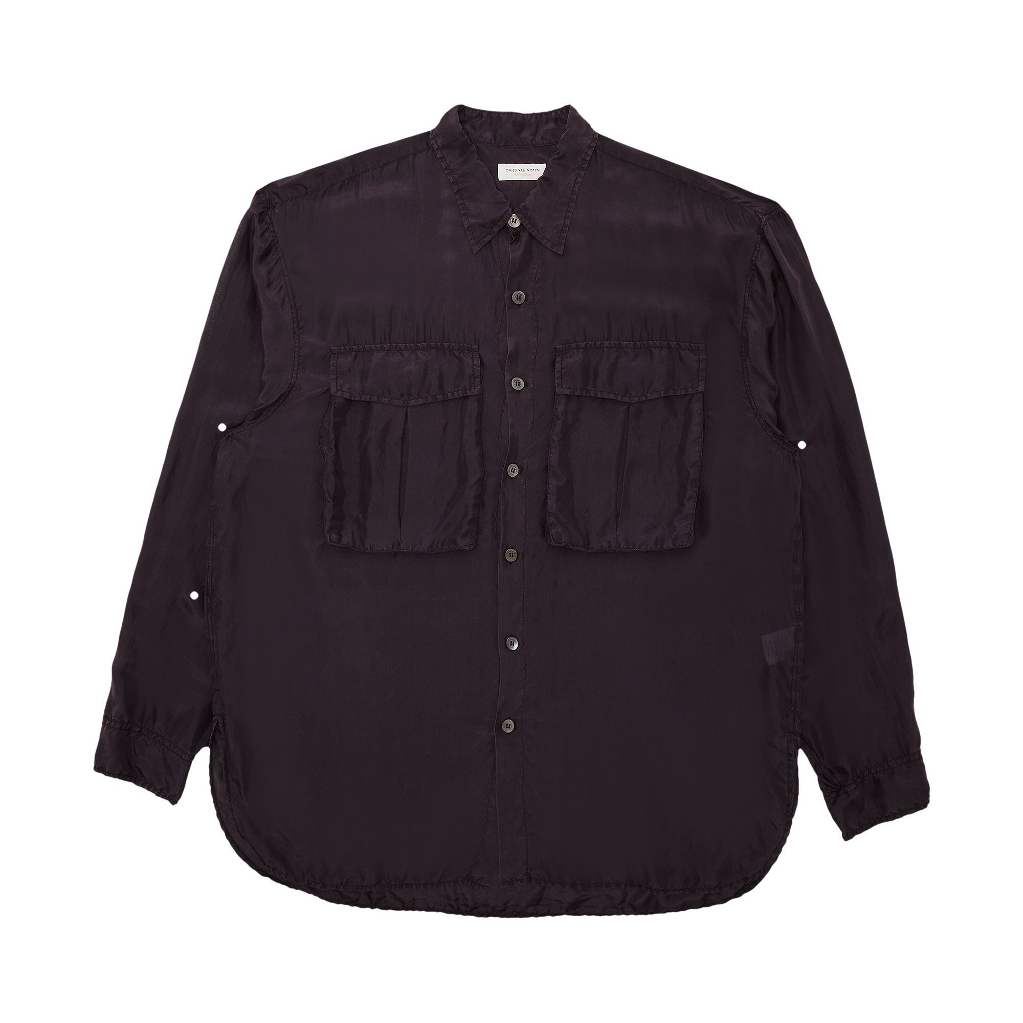 Dries Van Noten Large Pocket Shirt 'Dark Purple' | Men's Size M