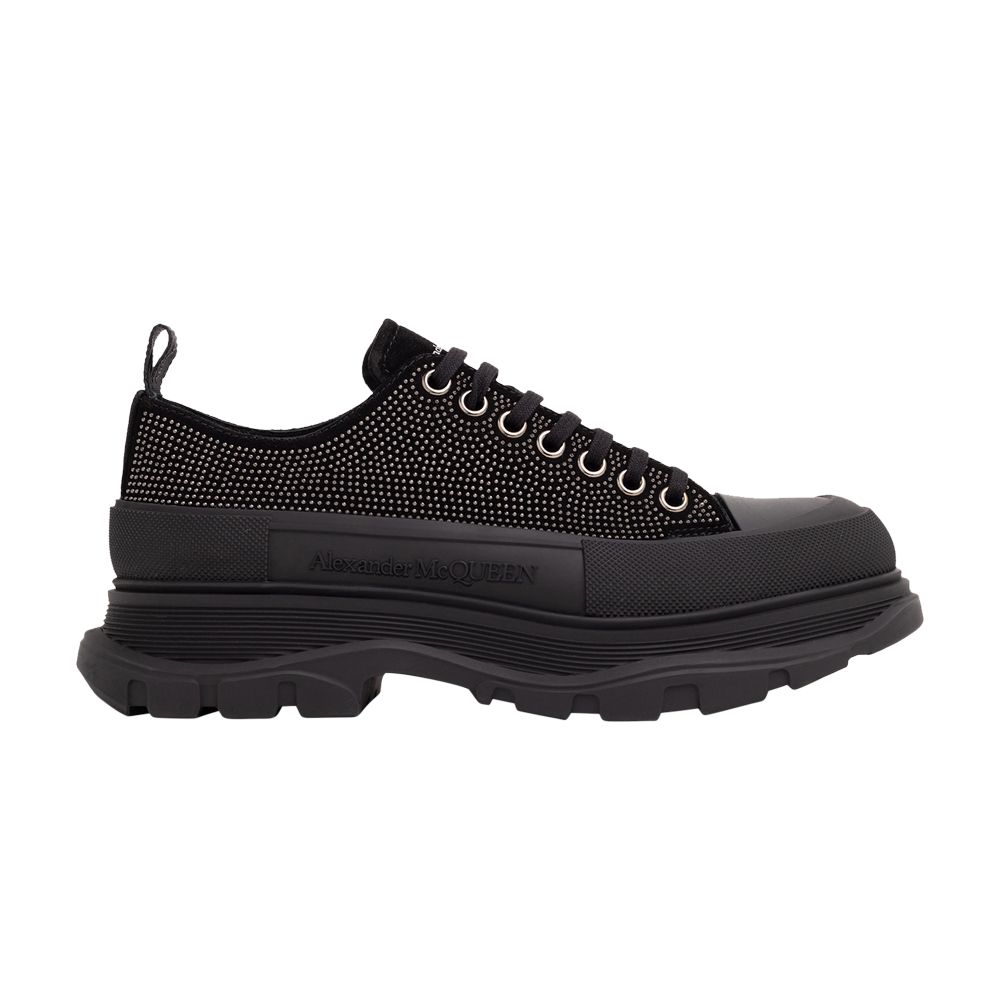 Pre-owned Alexander Mcqueen Tread Slick Lace-up 'black Embellished Studs' | Men's Size 42