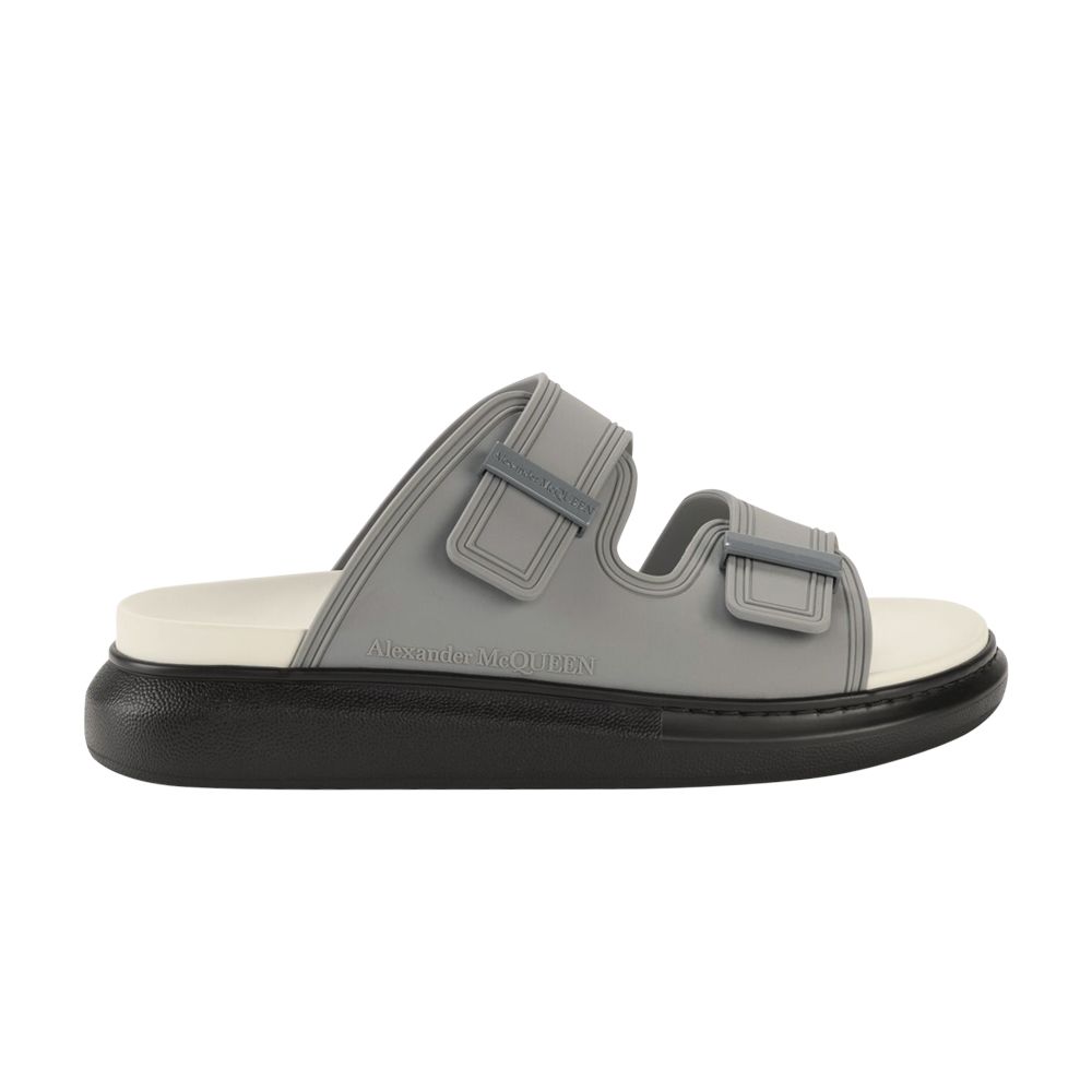 Pre-owned Alexander Mcqueen Hybrid Slide 'gun Grey' | Men's Size 40