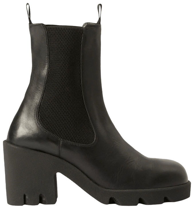 Burberry Wmns Leather Stride Chelsea Boot Black