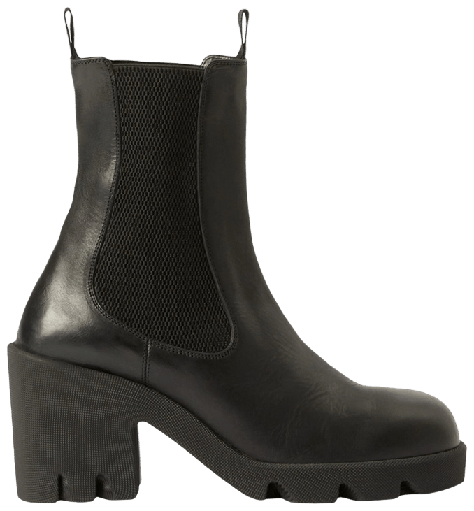 Burberry Wmns Leather Stride Chelsea Boot 'Black'