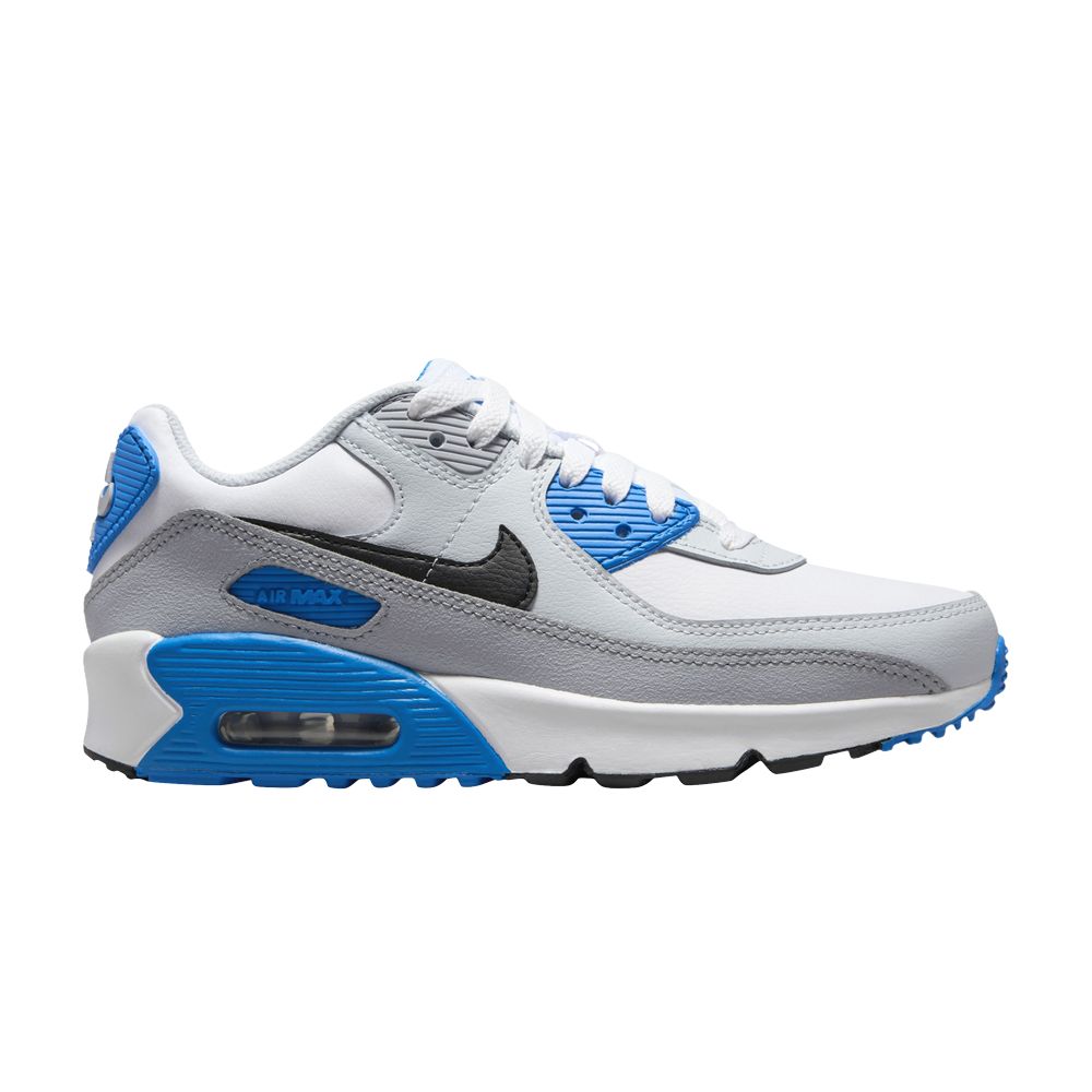 Nike Air Max 90 Leather GS 'Platinum Photo Blue' | Grey | Kid's Size 5.5