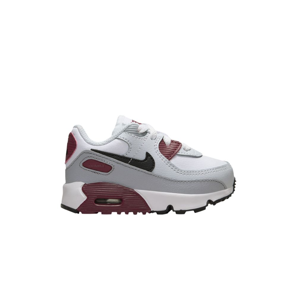 Pre-owned Nike Air Max 90 Leather Td 'white Dark Team Red' | Infant Size 9