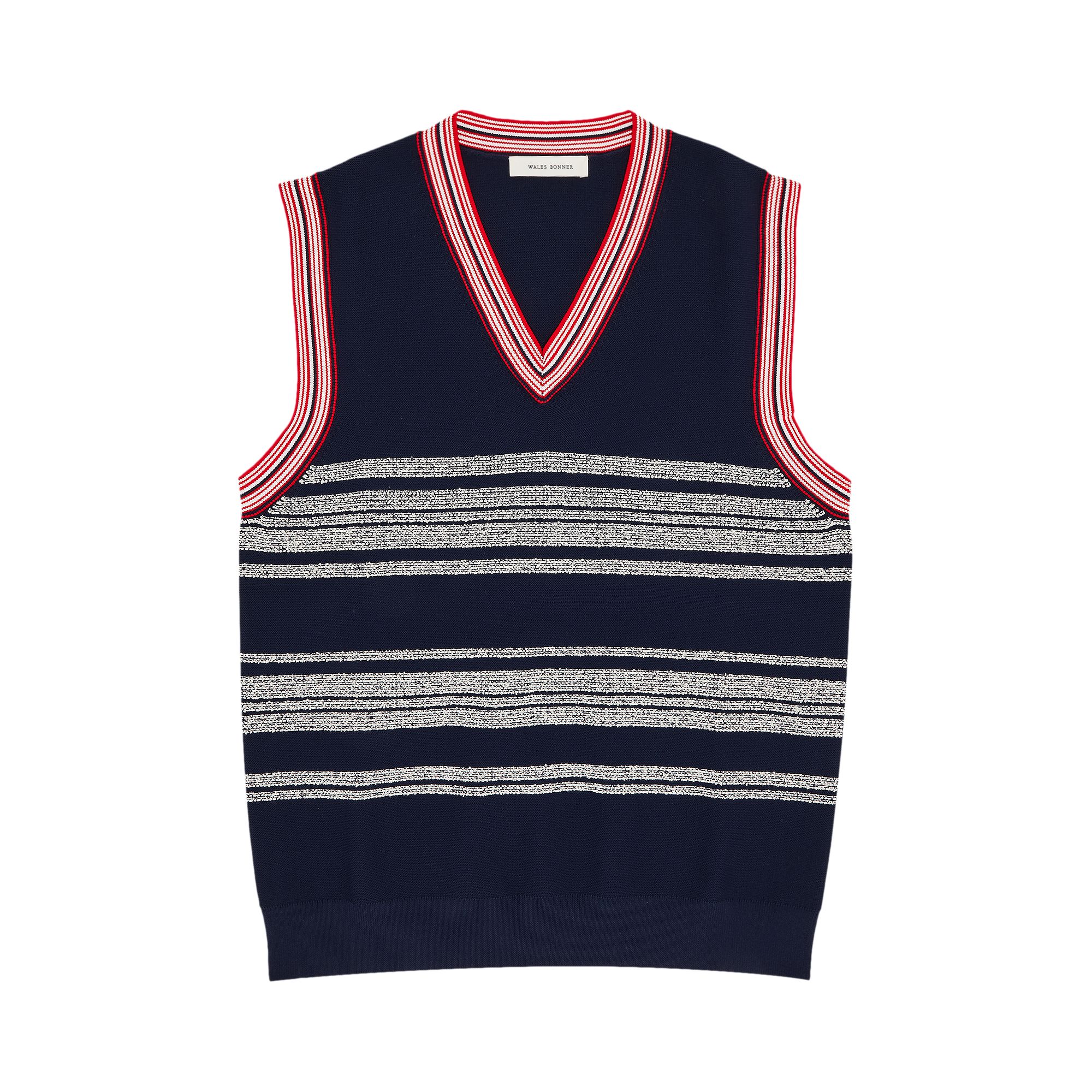 Pre-owned Wales Bonner Shade Vest 'navy/red/white' | Blue | Men's Size S