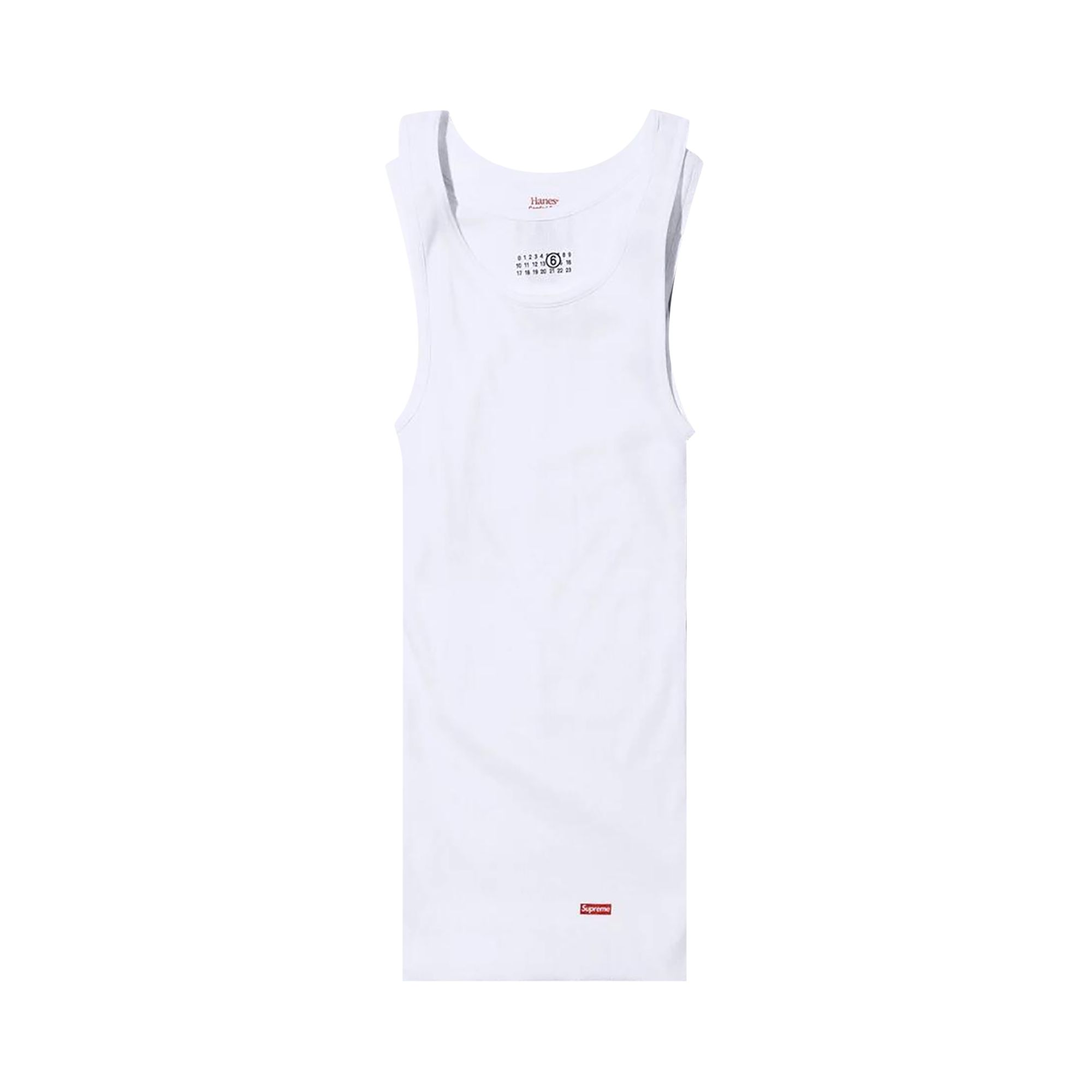 Supreme x MM6 Maison Margiela Tagless Tank Top (1 Pack) 'White' | Men's Size XL