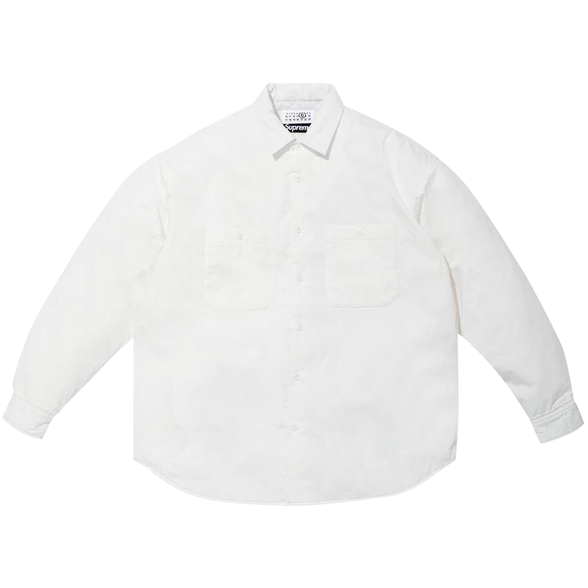 Supreme x MM6 Maison Margiela Padded Shirt 'White' | Men's Size XL
