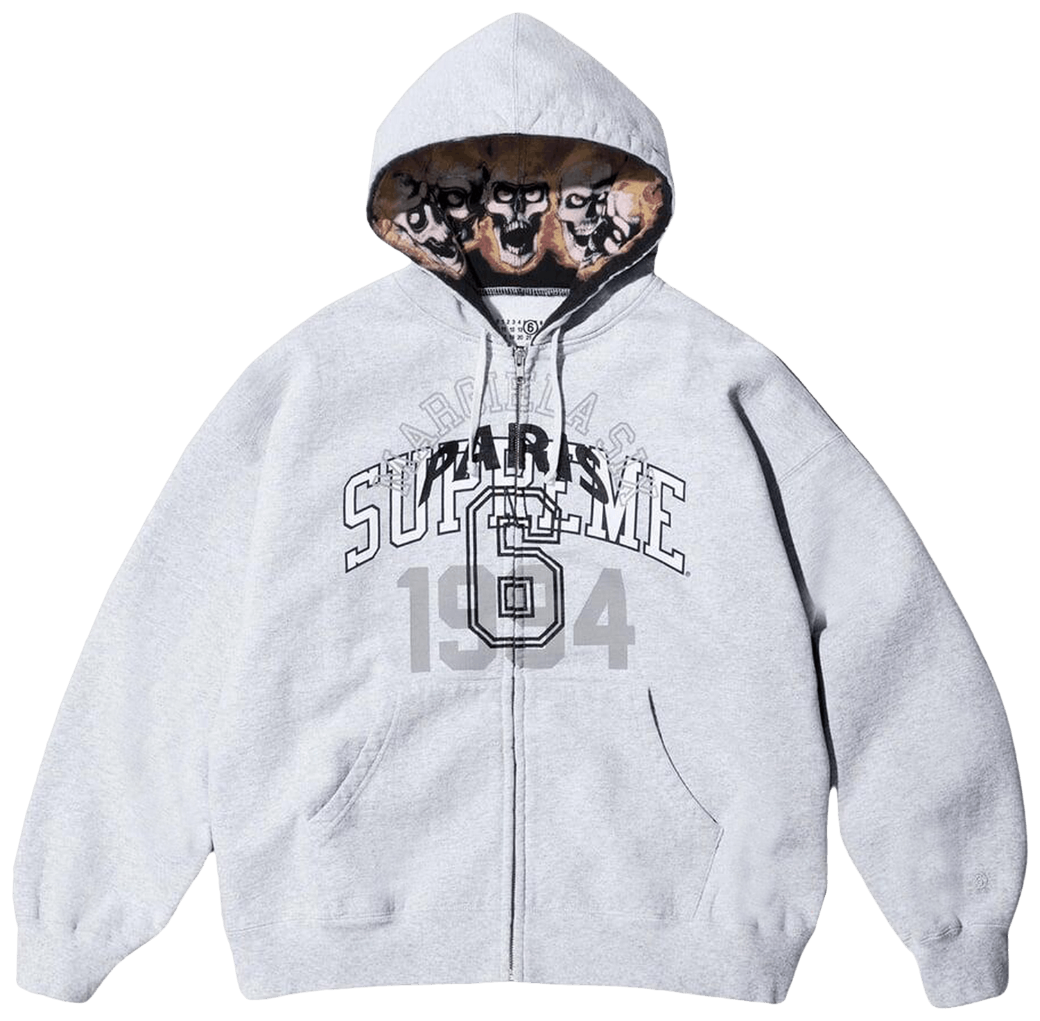 Buy Supreme x MM6 Maison Margiela Zip Up Hooded Sweatshirt 
