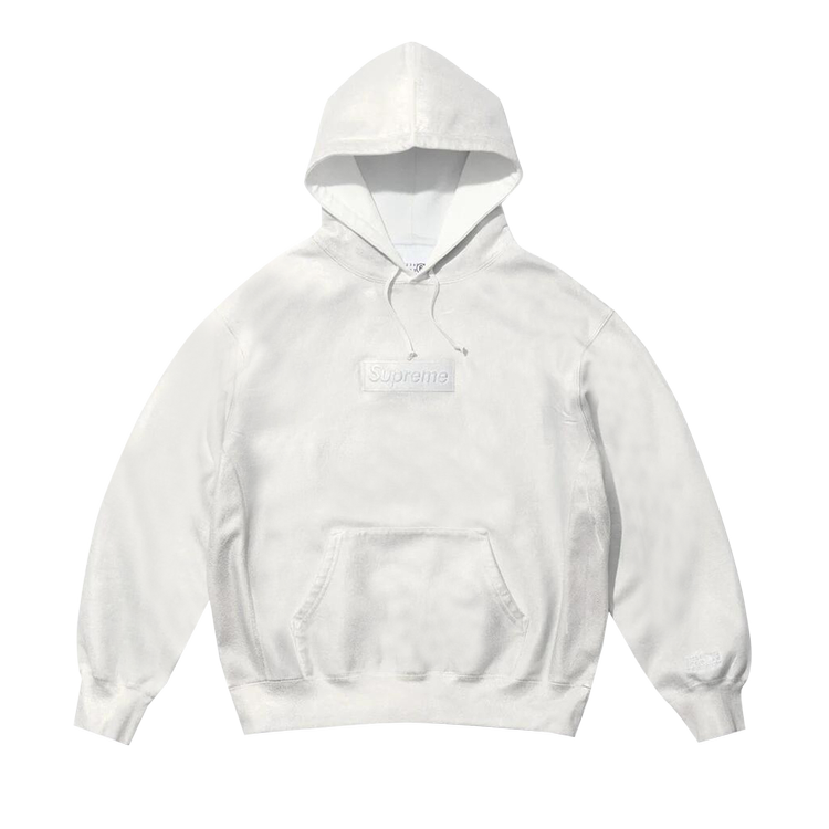Supreme x MM6 Maison Margiela Foil Box Logo Hooded Sweatshirt 'White'