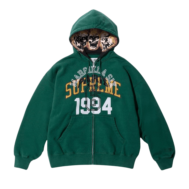 Buy Supreme x MM6 Maison Margiela Zip Up Hooded Sweatshirt Dark Green SS24SW34 DARK GREEN GOAT CA