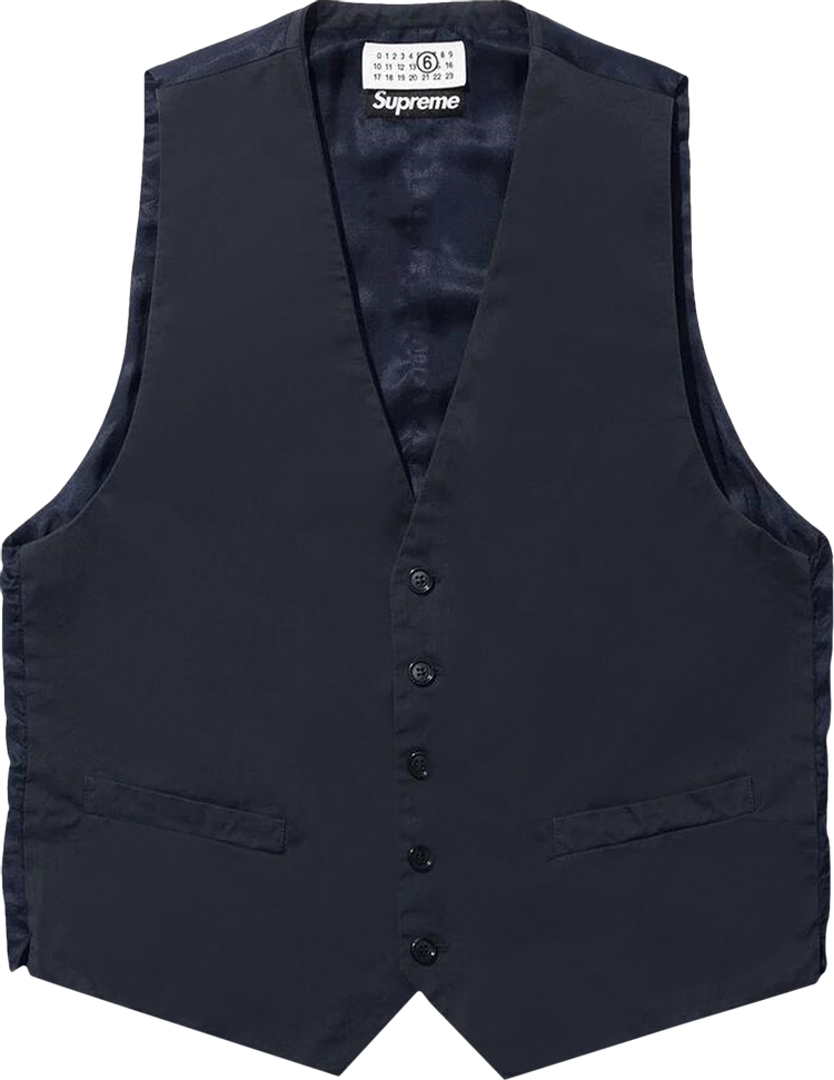 Supreme x MM6 Maison Margiela Washed Cotton Suit Vest 'Navy'